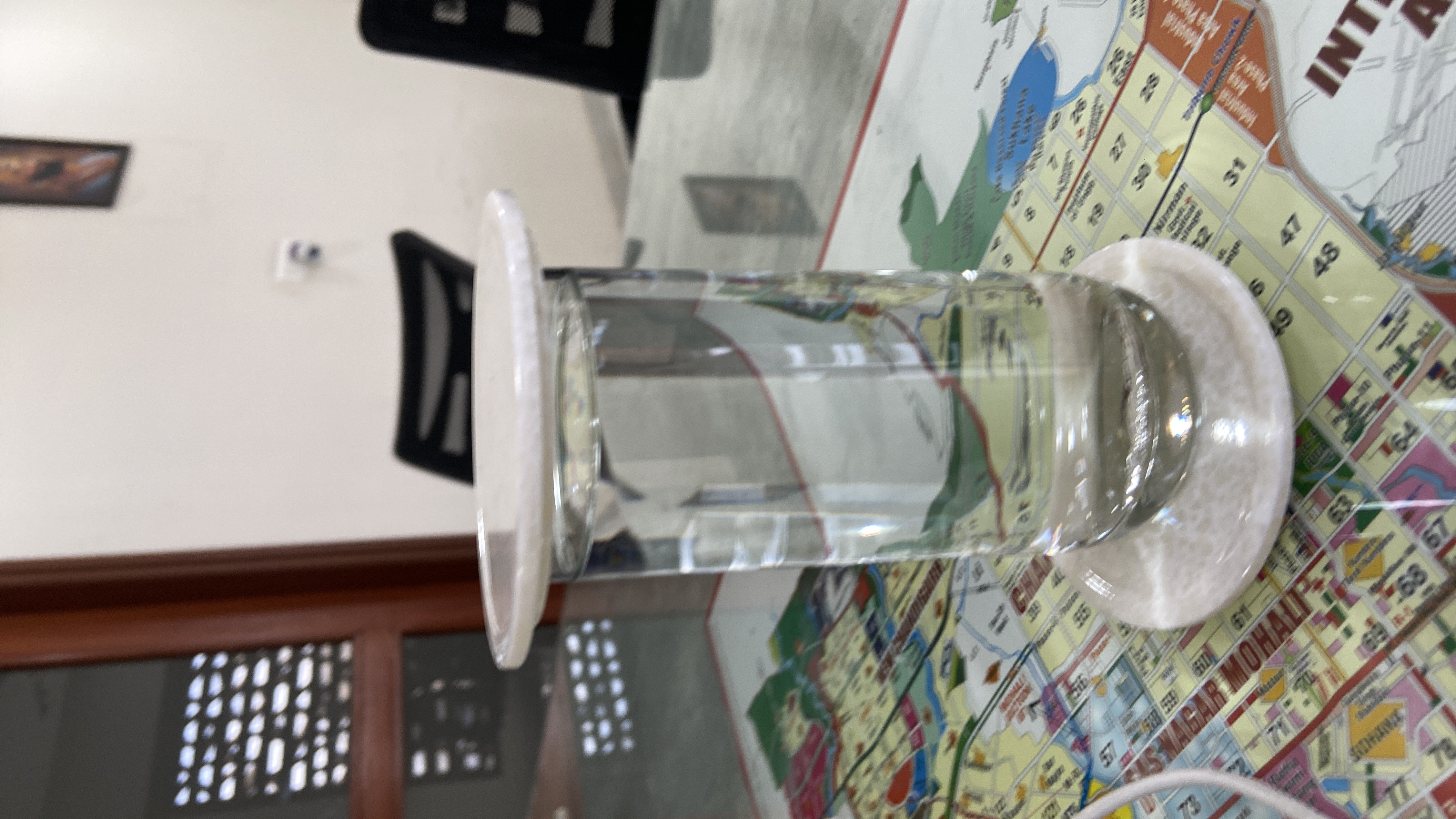 A glass of water, which is calorie-free and essential for hydration.