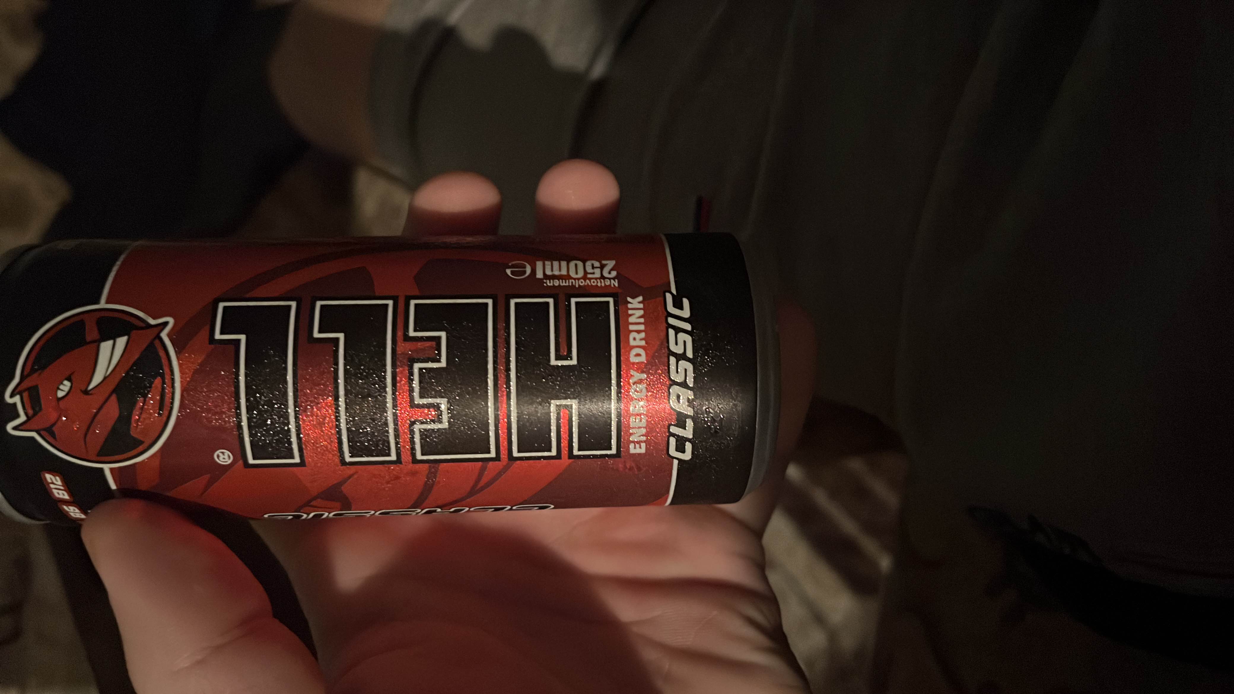 Hell Classic Energy Drink contains 45 calories per 250ml can, primarily from carbohydrates (sugar).