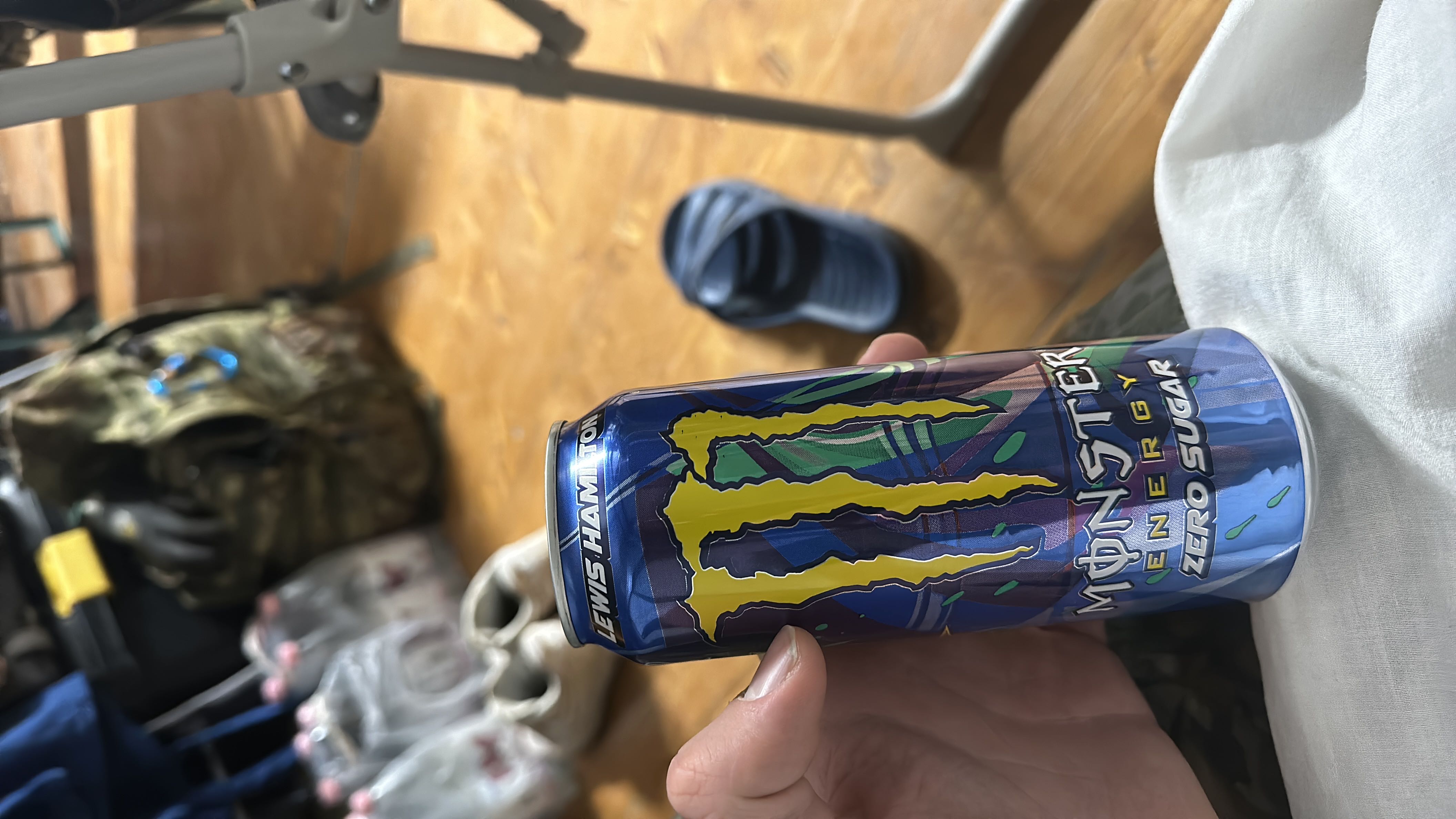 Monster Energy Zero Sugar is a low-calorie energy drink with no fats or protein, containing artificial sweeteners and minimal carbohydrates.