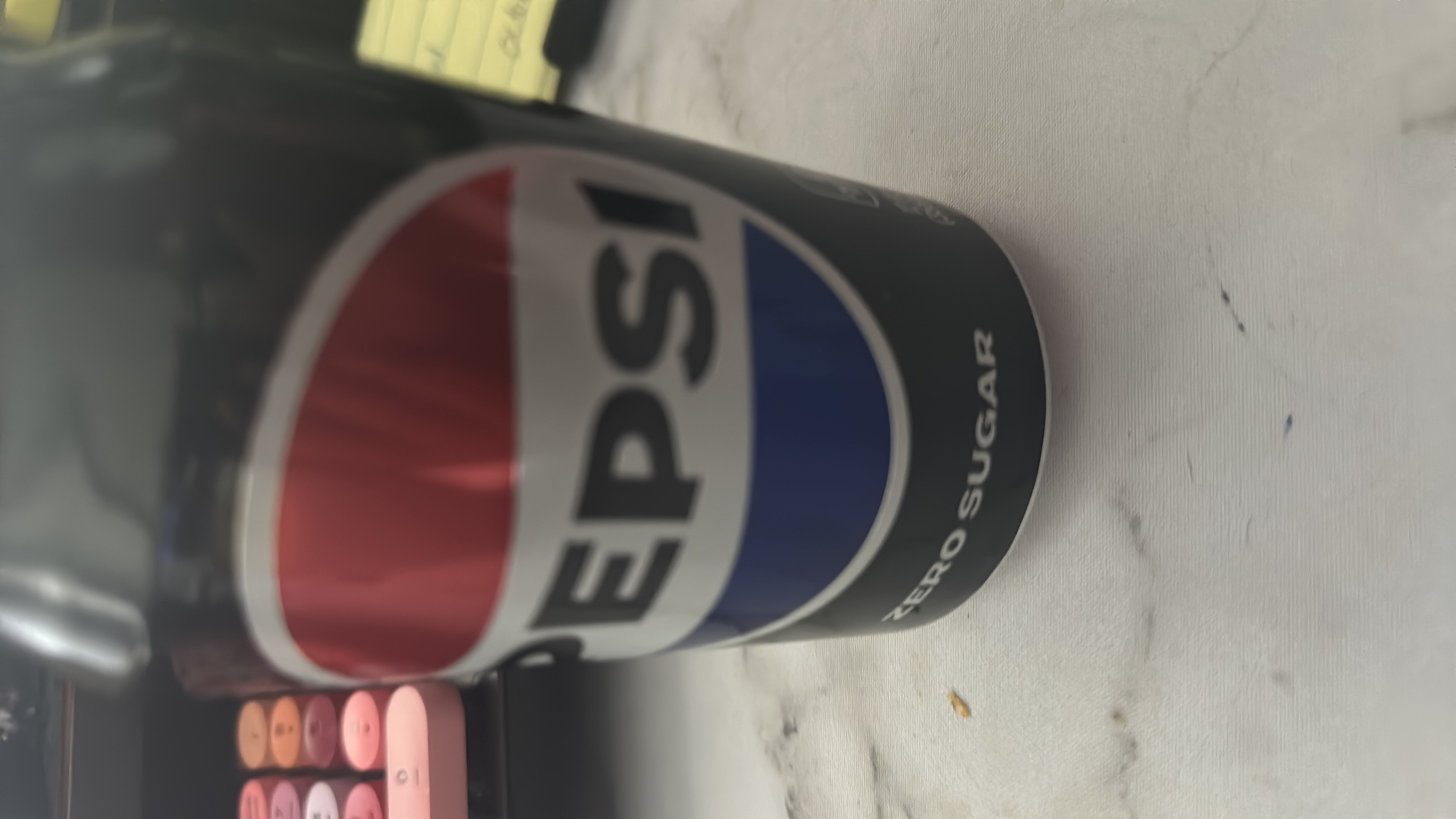 Pepsi Zero Sugar is a zero-calorie soft drink with no protein, carbs, or fats, making it a low-calorie beverage option.
