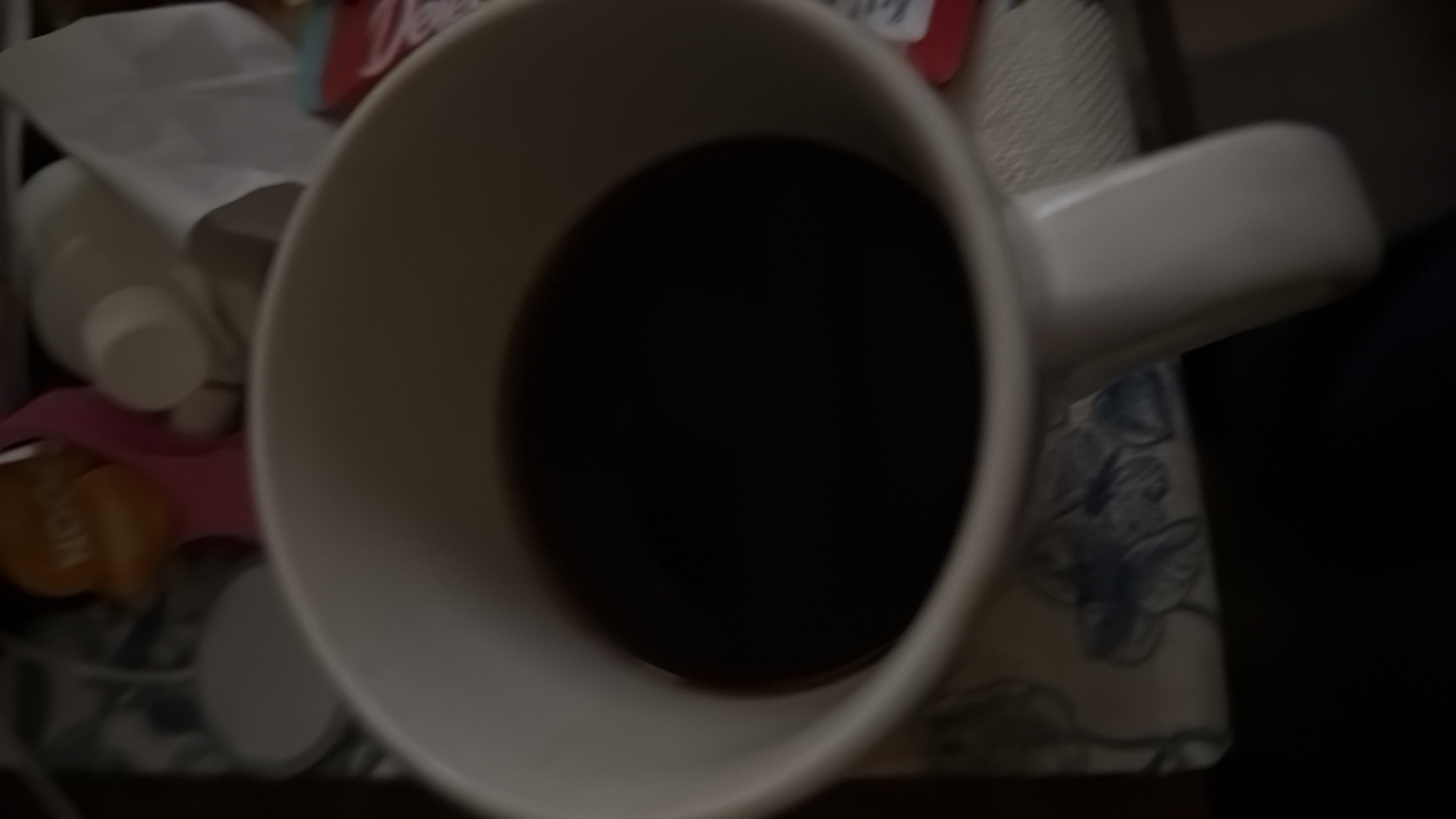 A cup of black coffee with minimal calories.