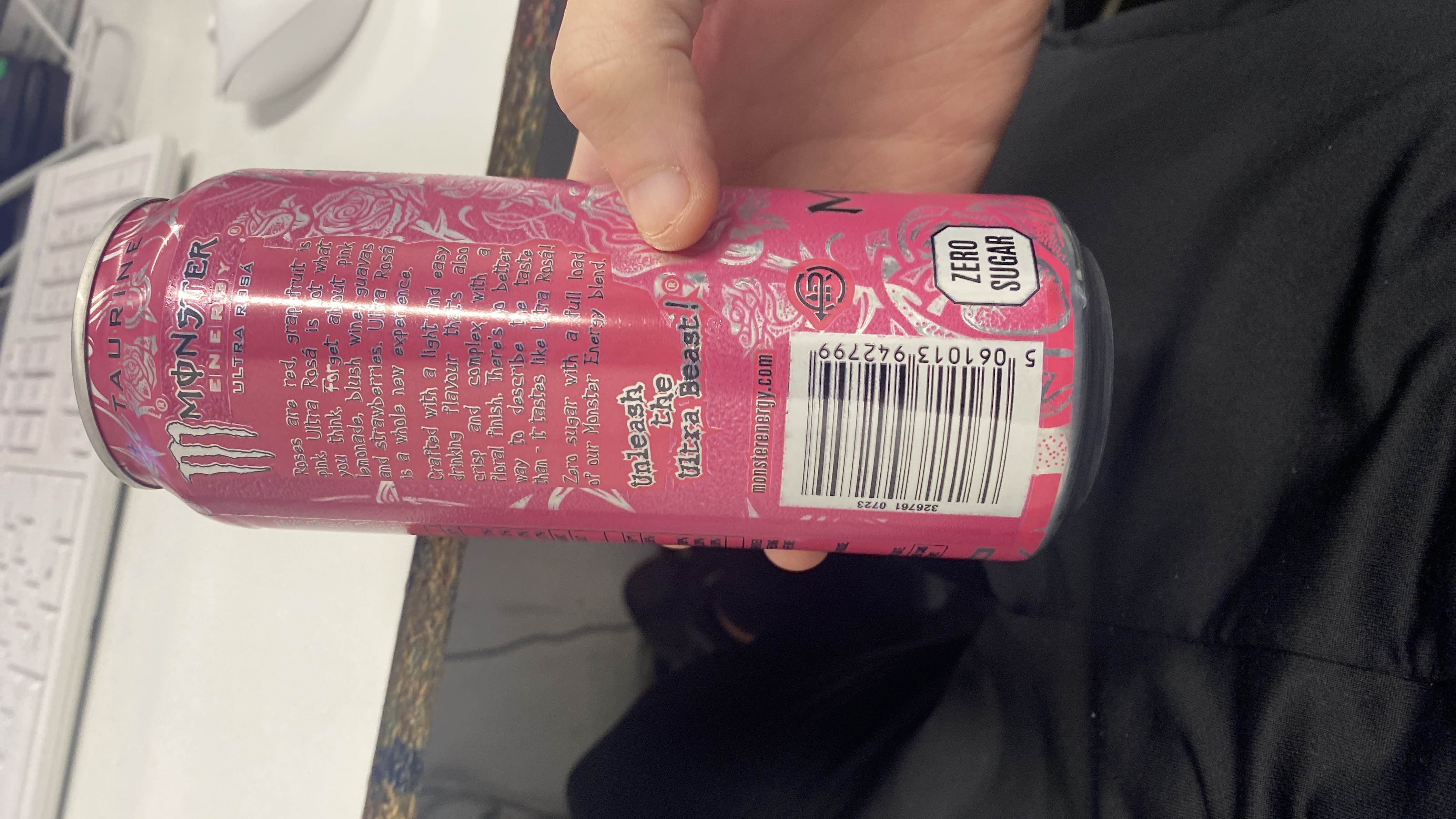 Monster Energy Ultra Rosá is a zero-sugar energy drink with a light, crisp flavor and minimal calories, designed for a refreshing energy boost.