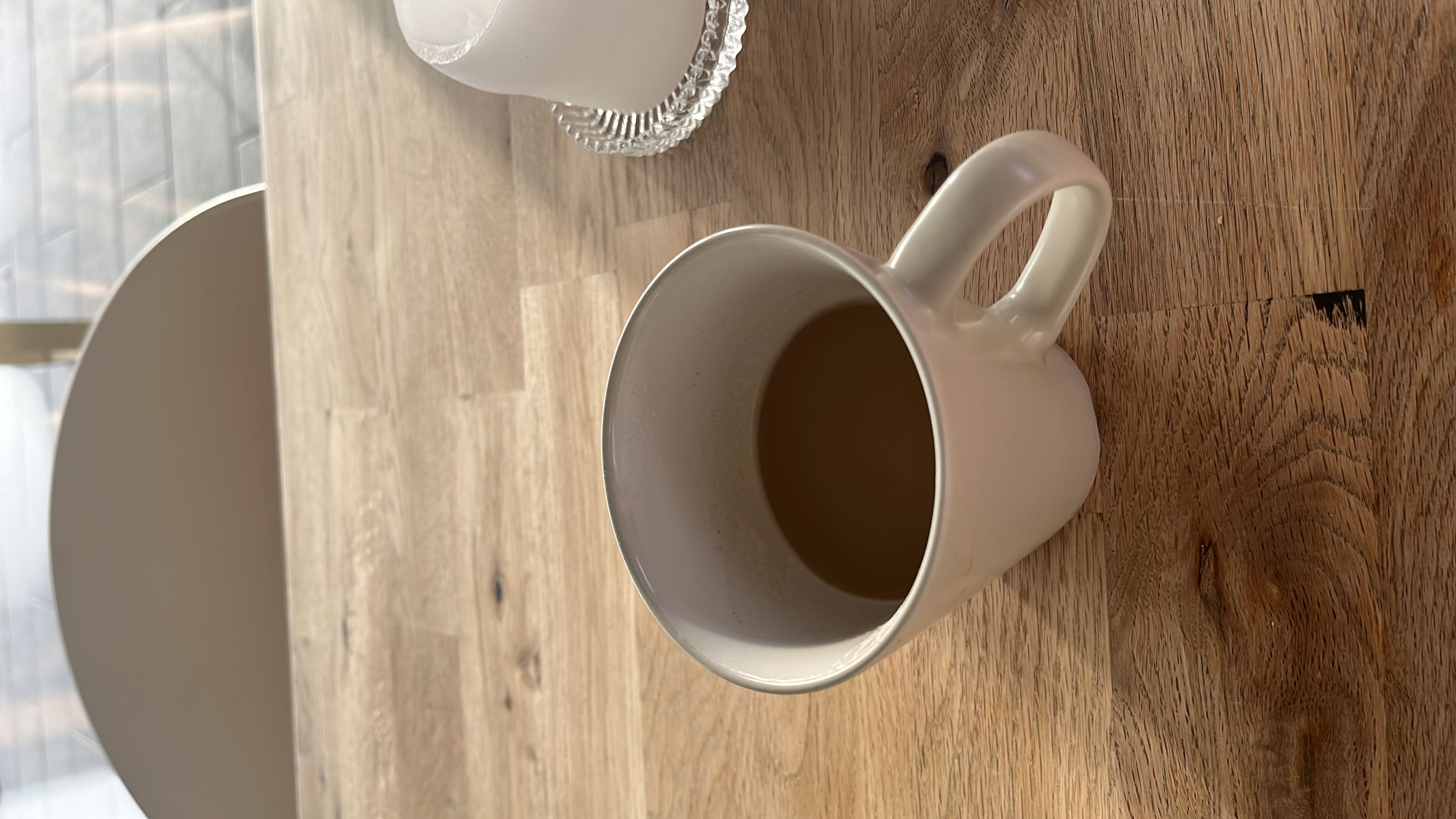 A cup of black coffee with minimal calories, no fats, and low carbs, making it a healthy beverage choice.