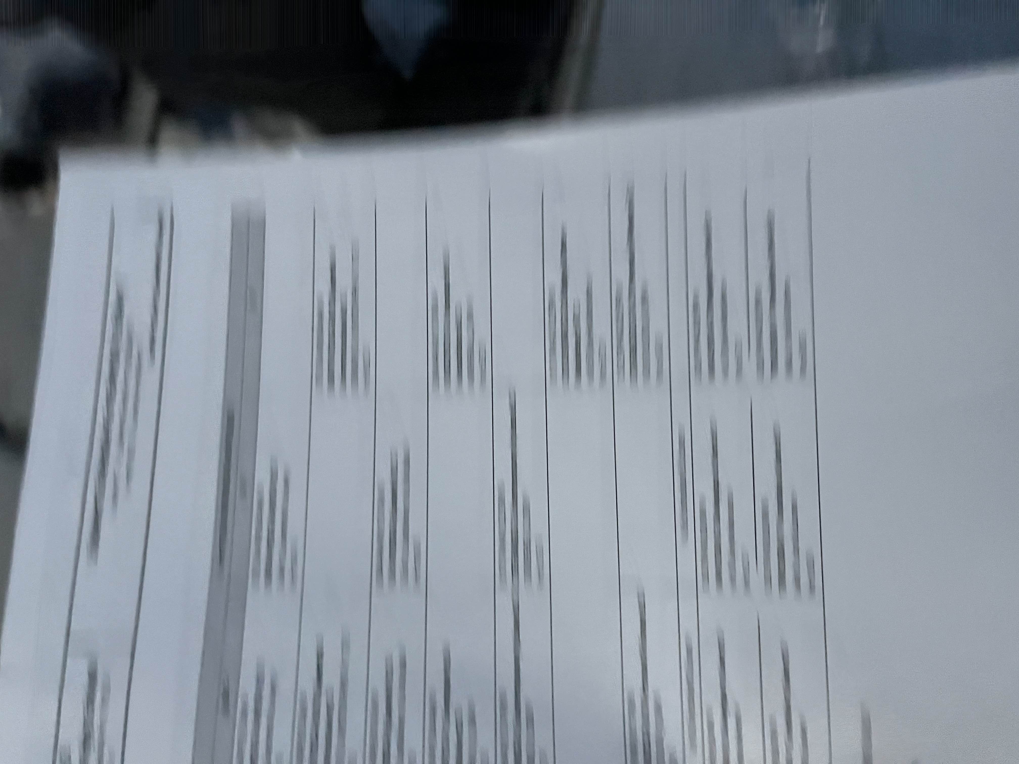 The image is blurry and the nutritional information cannot be extracted.
