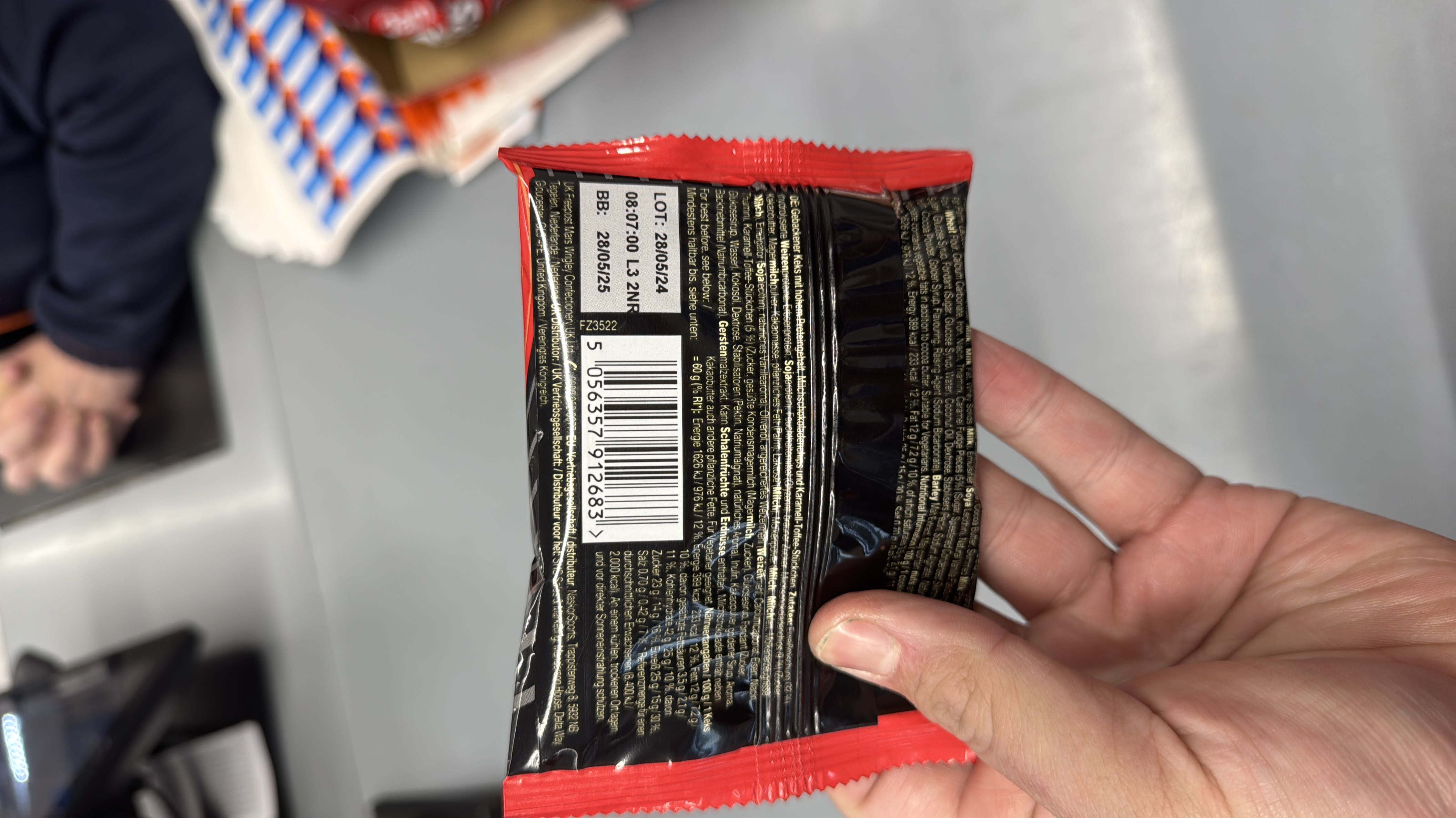 The image contains a packaged food item with nutritional information that is not fully legible.