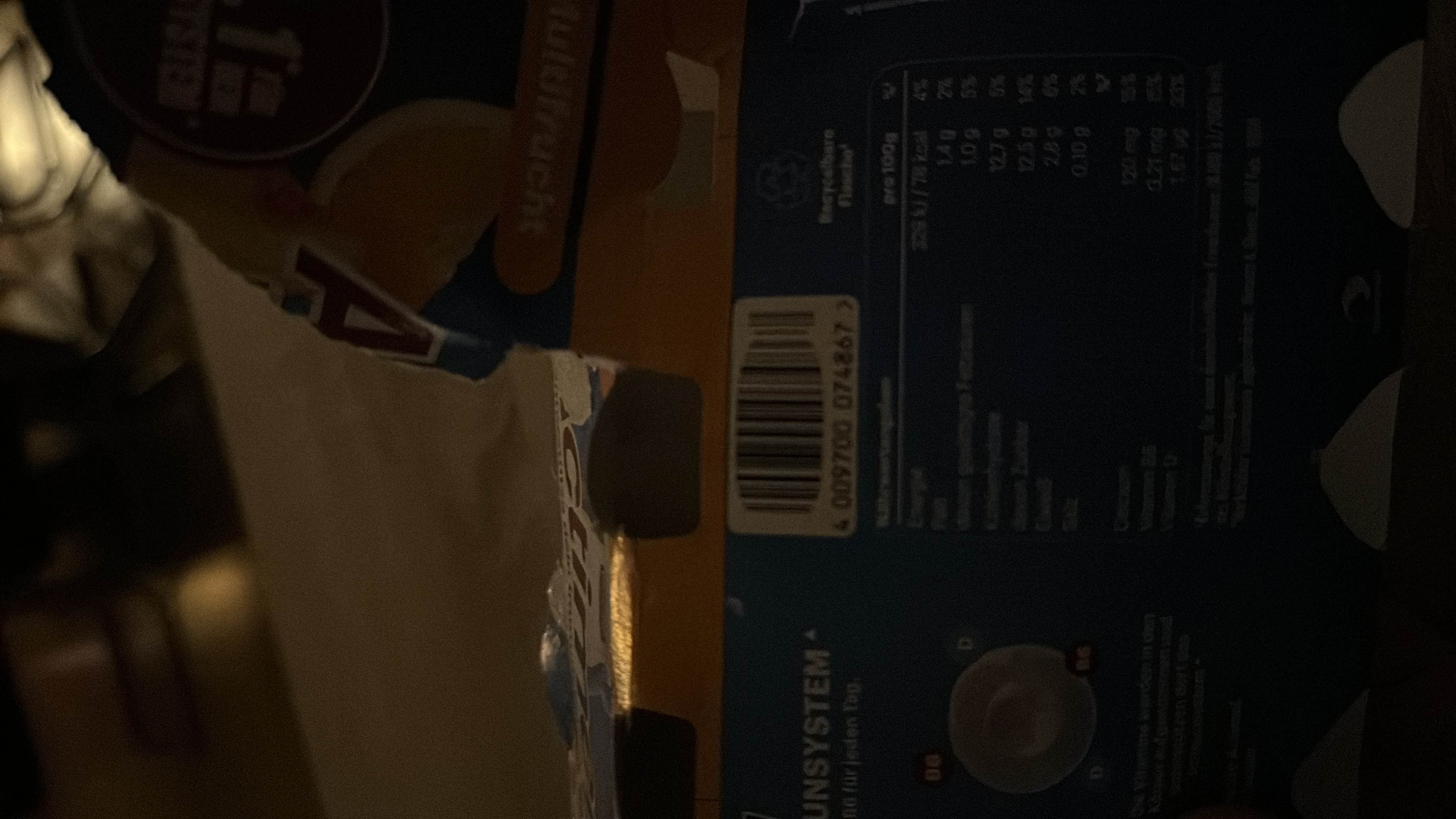 The product provides 78 calories per 100g, with low protein and fat content, and moderate carbohydrates. It includes added vitamins and minerals.