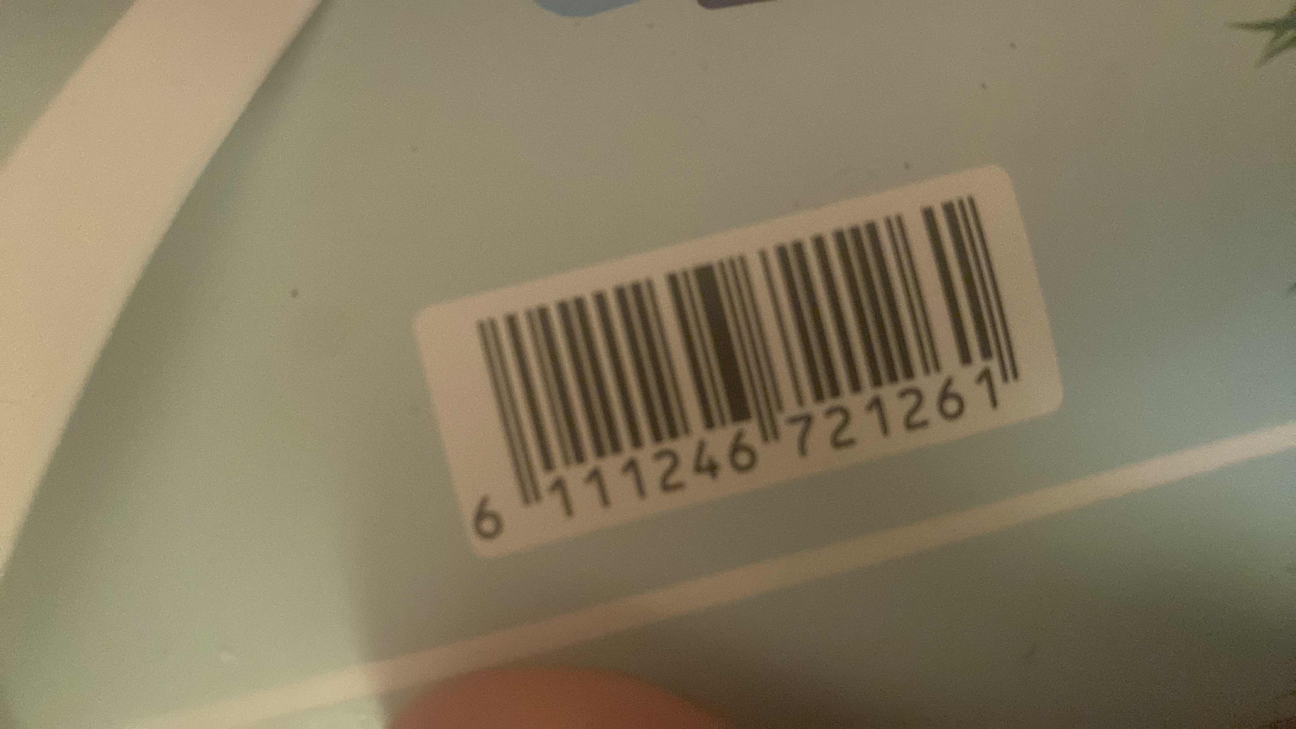 The image contains a barcode, but no visible nutritional information is provided.