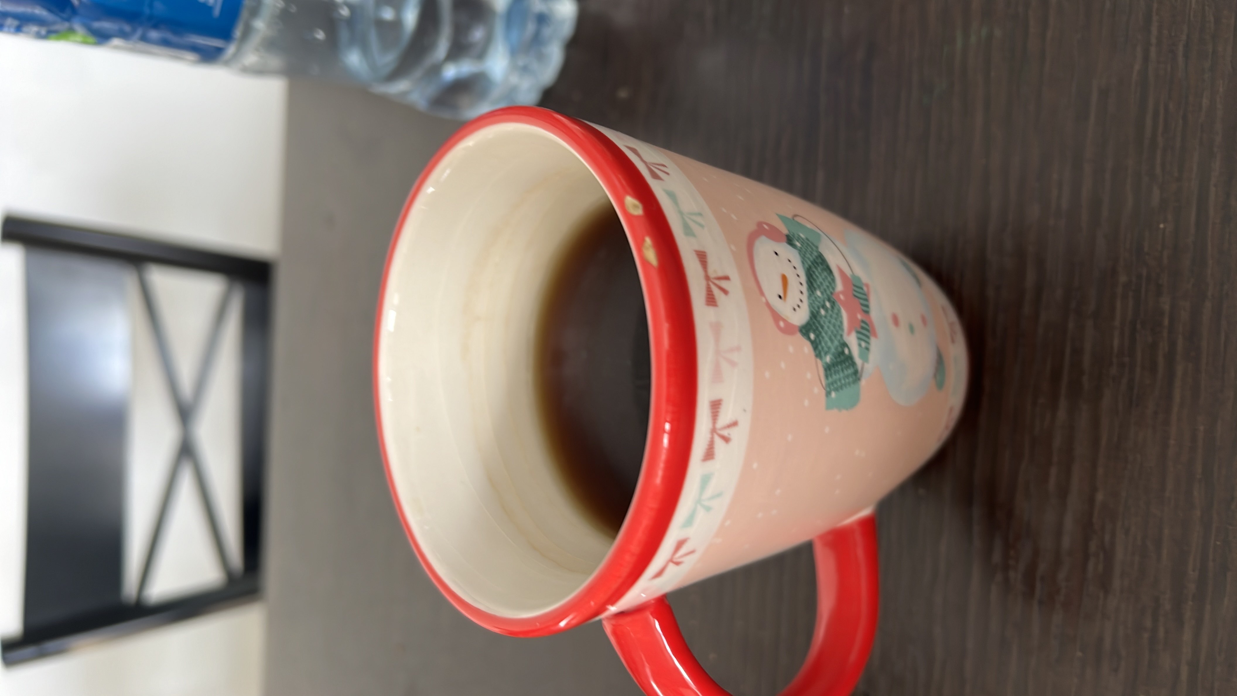 A cup of black coffee with minimal calories and no significant macronutrients.
