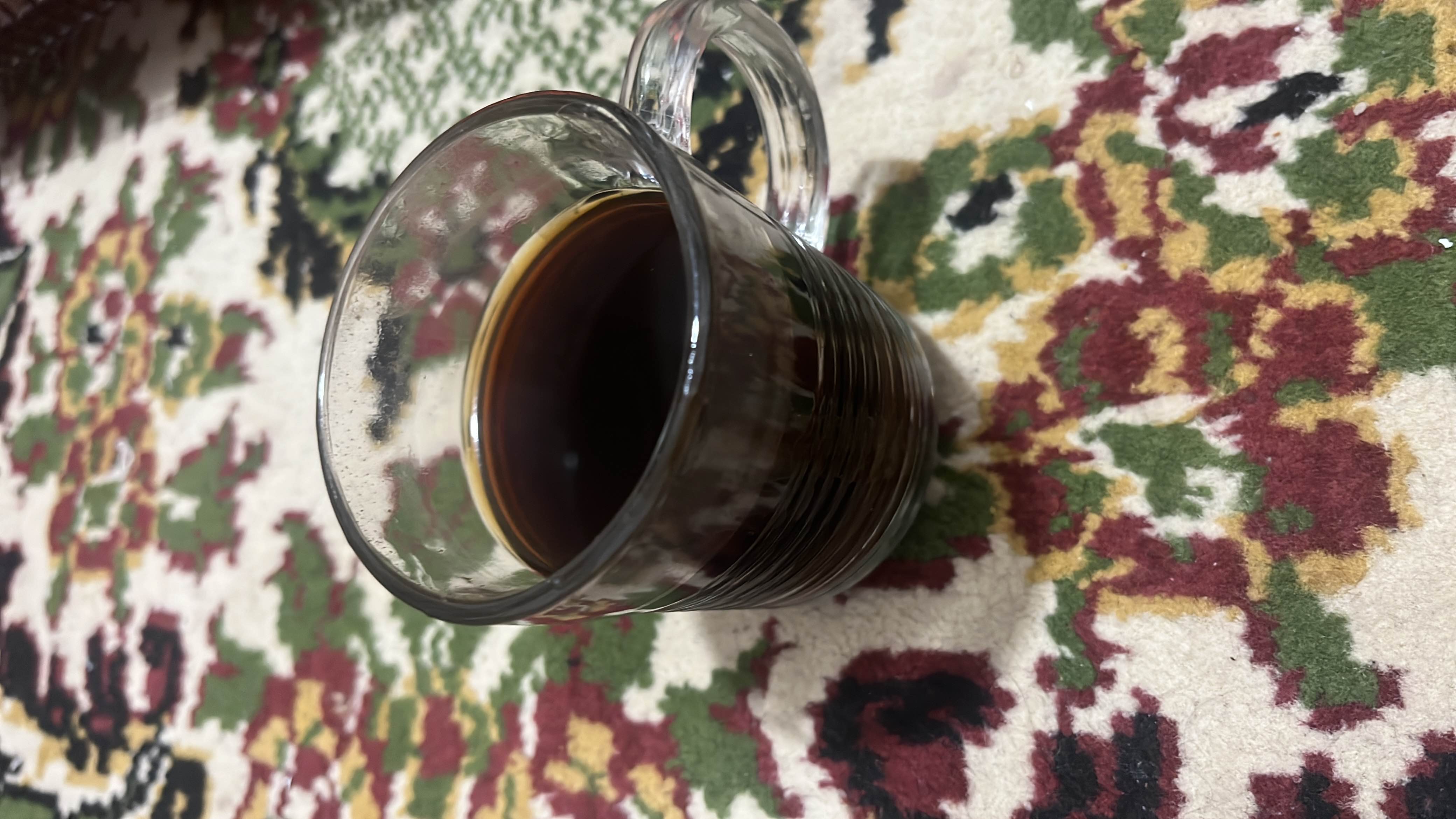 A cup of black coffee, low in calories and free of fats, carbs, and protein.