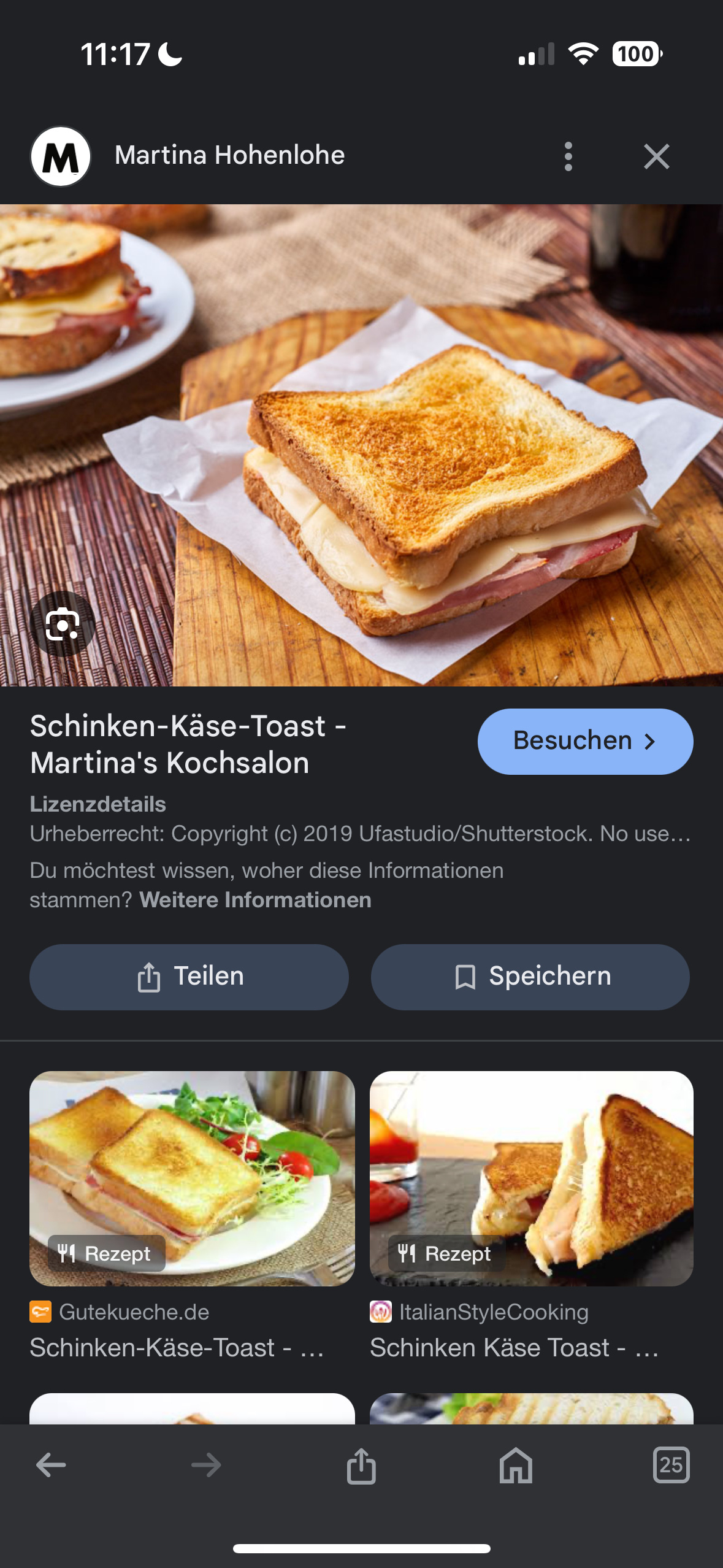 A toasted ham and cheese sandwich, providing a balanced mix of protein, carbs, and fats.