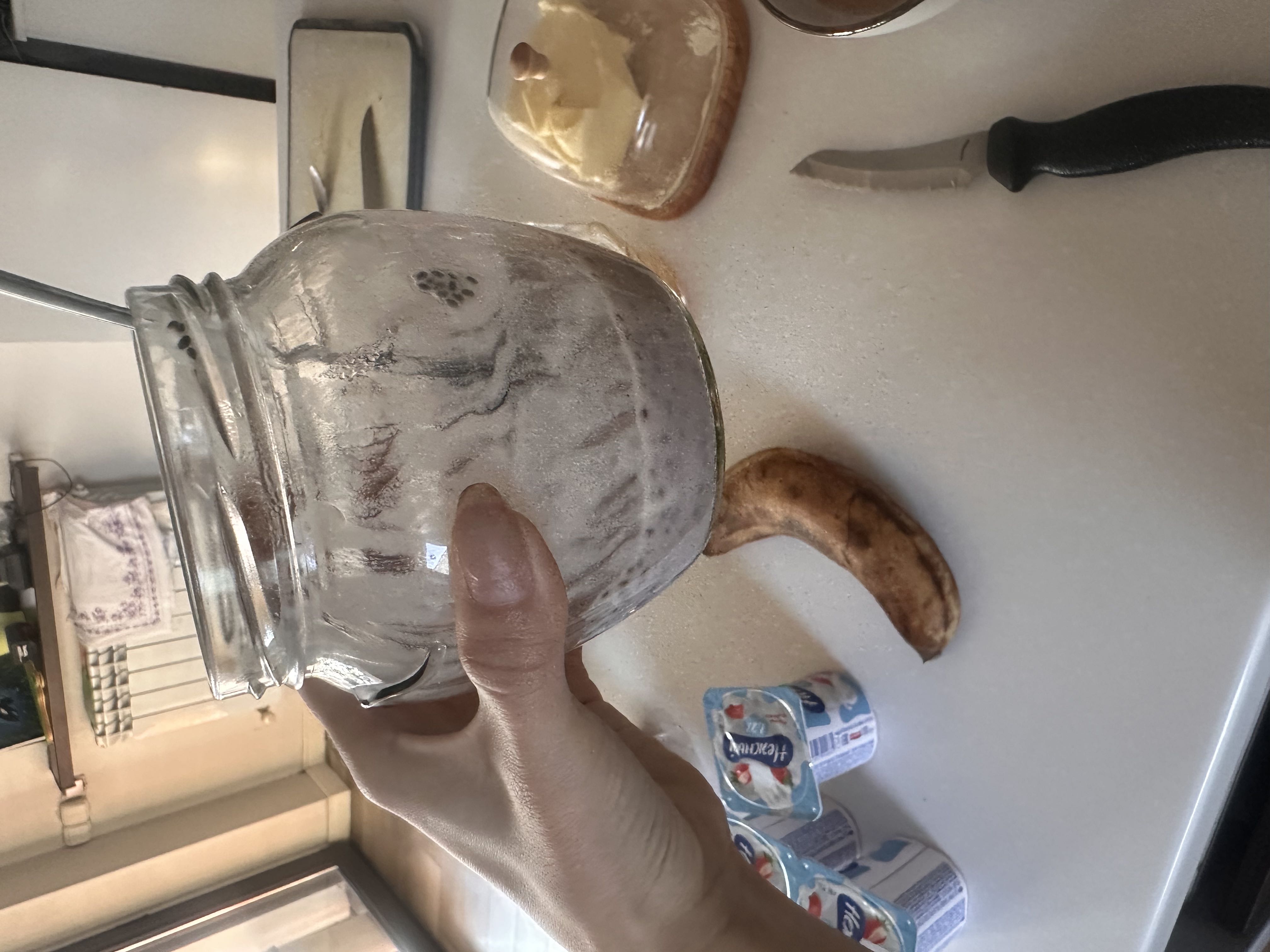 A nutritious meal consisting of yogurt, banana, and chia seeds, providing a balanced mix of protein, carbohydrates, and healthy fats.