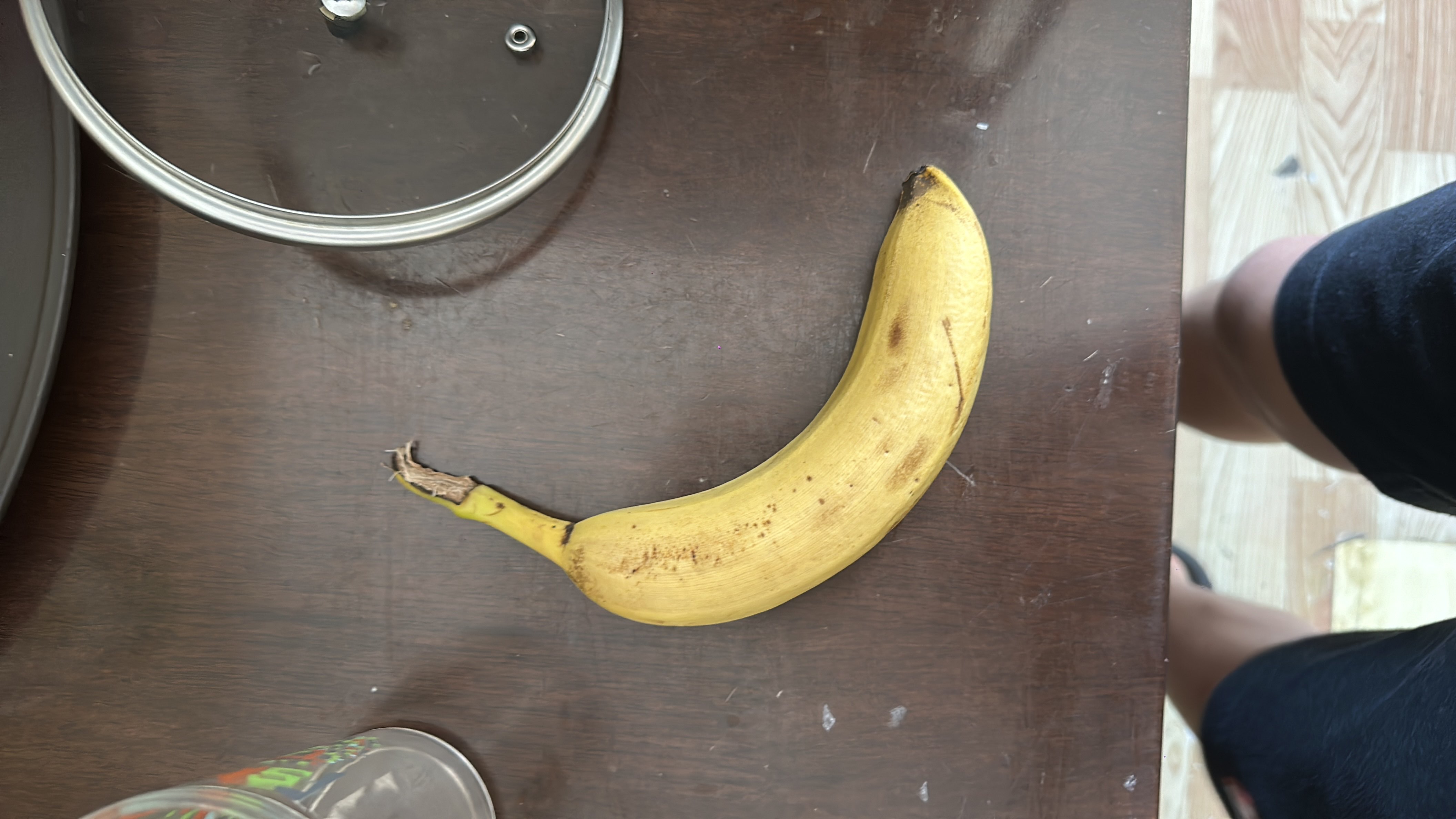 A ripe banana, rich in carbohydrates and essential nutrients, providing a quick source of energy.