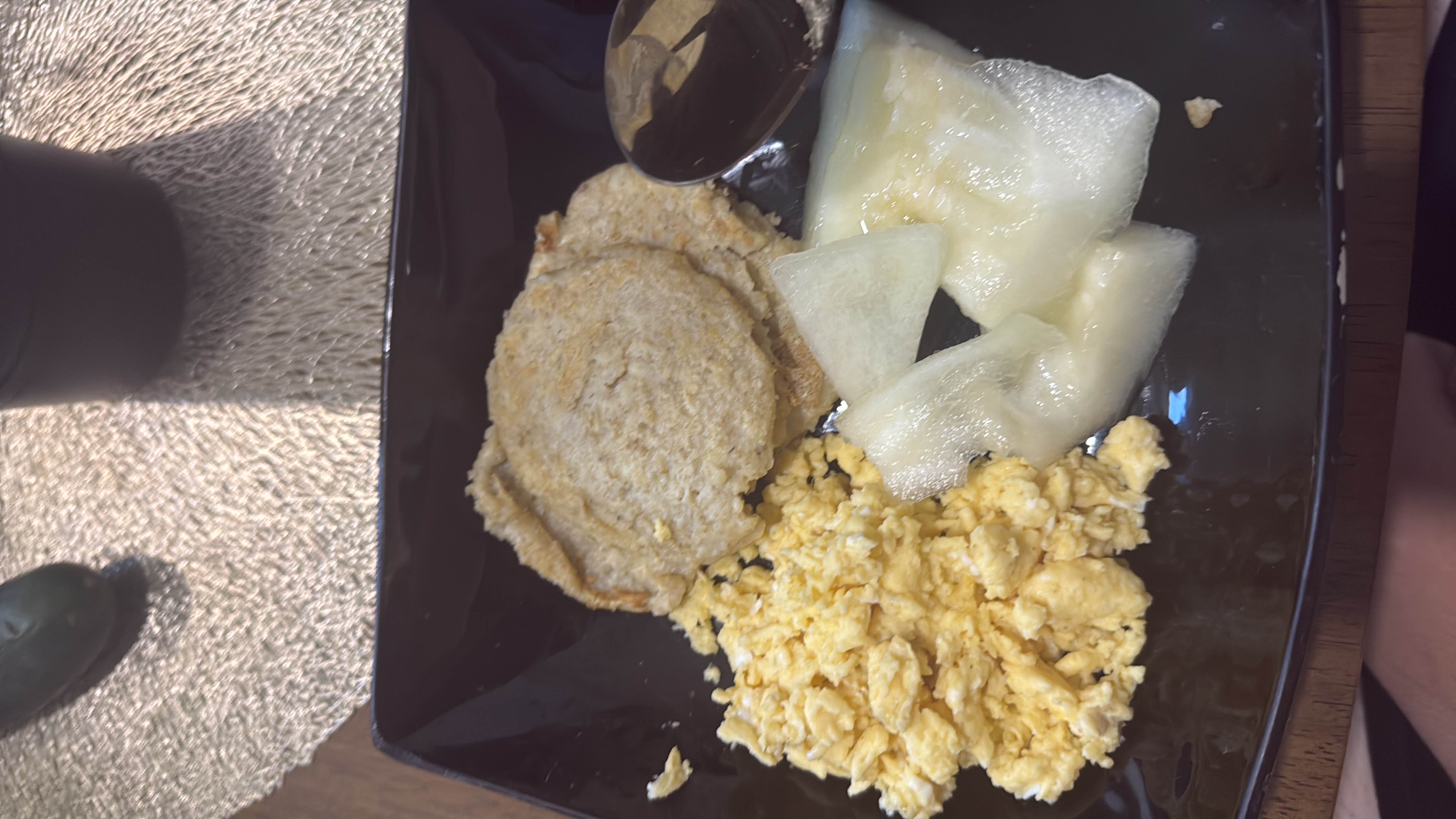 Scrambled Eggs with Pancakes