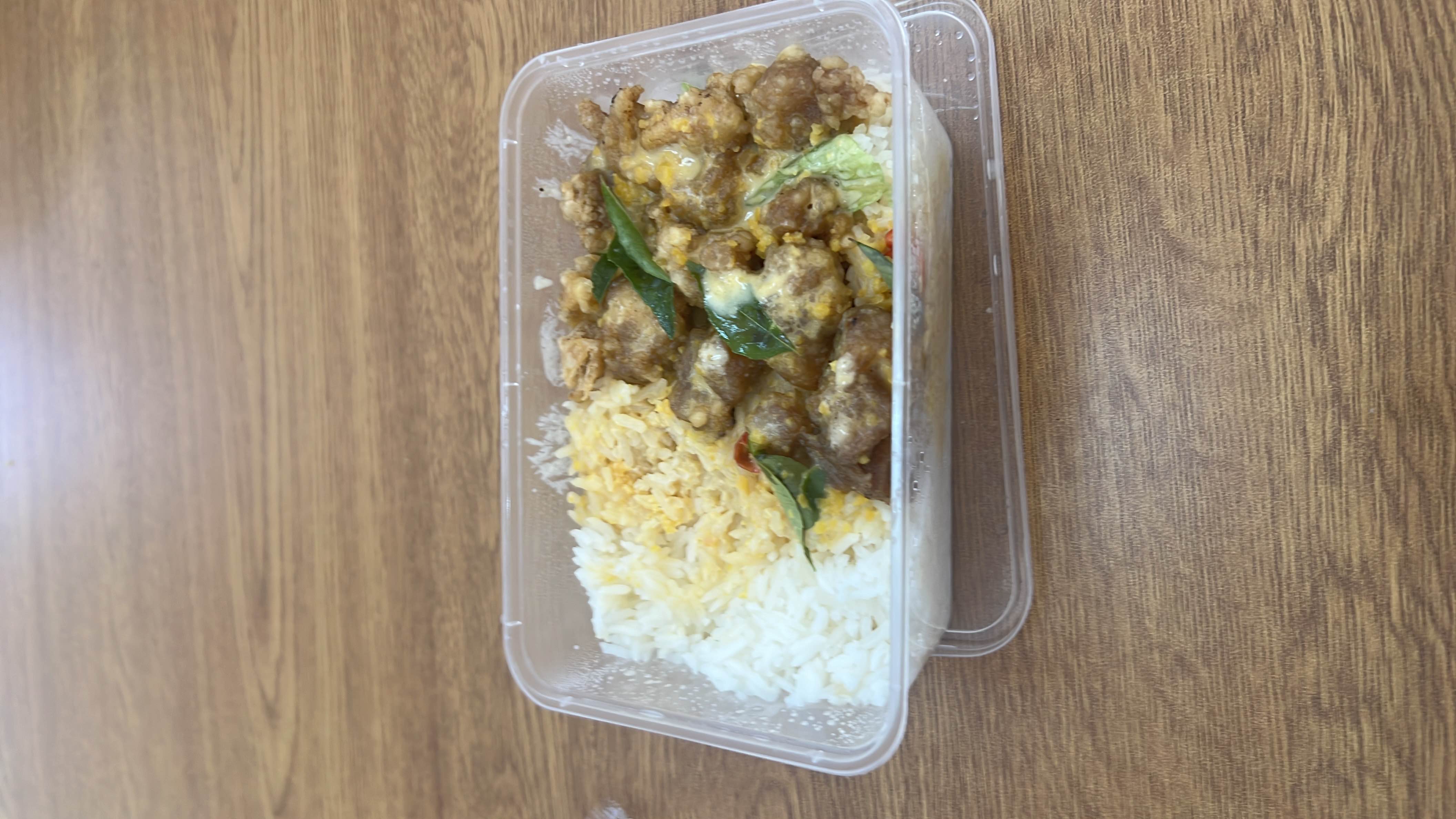 Salted Egg Chicken Rice