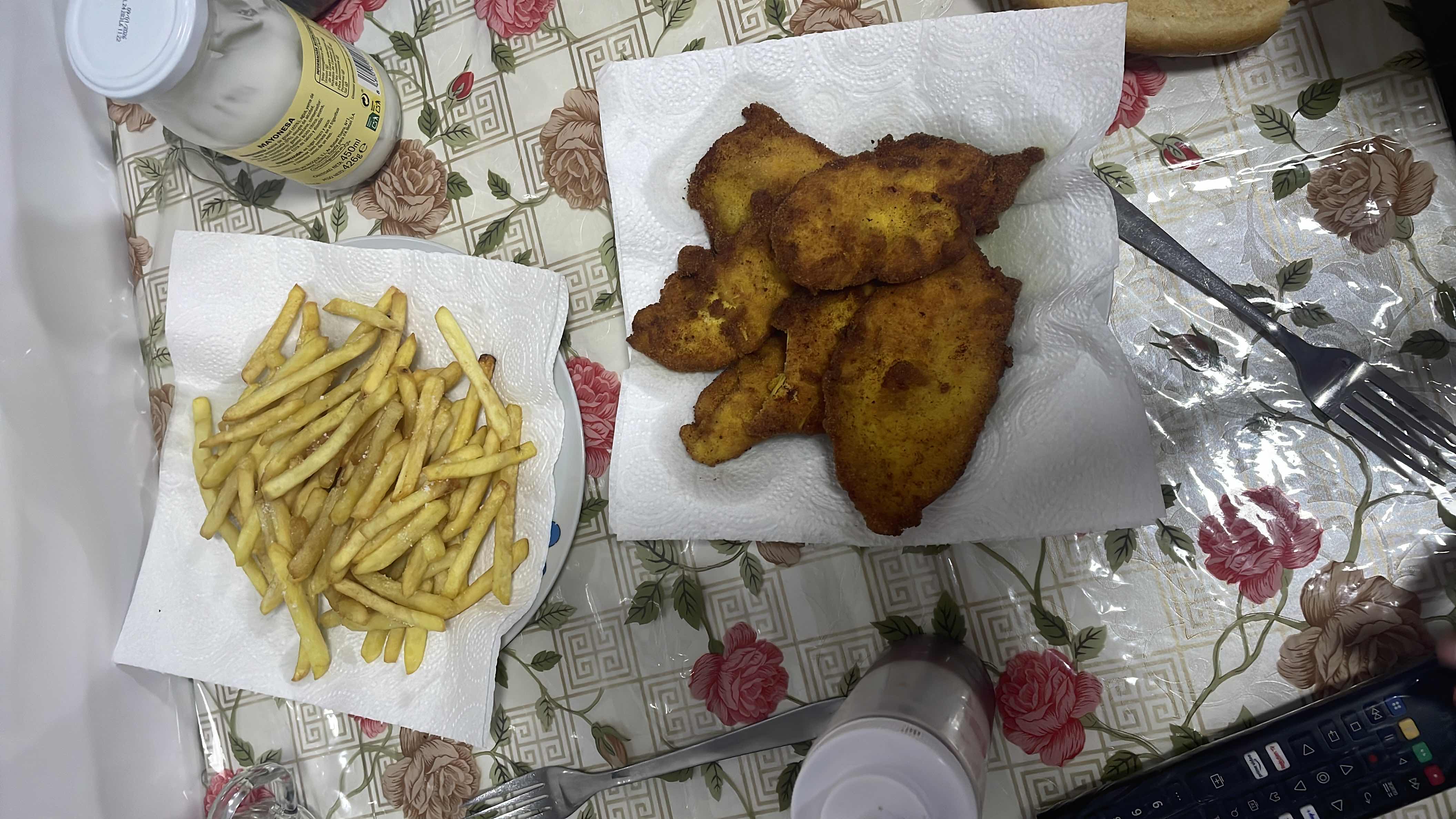 Milanesa con papas fritas
