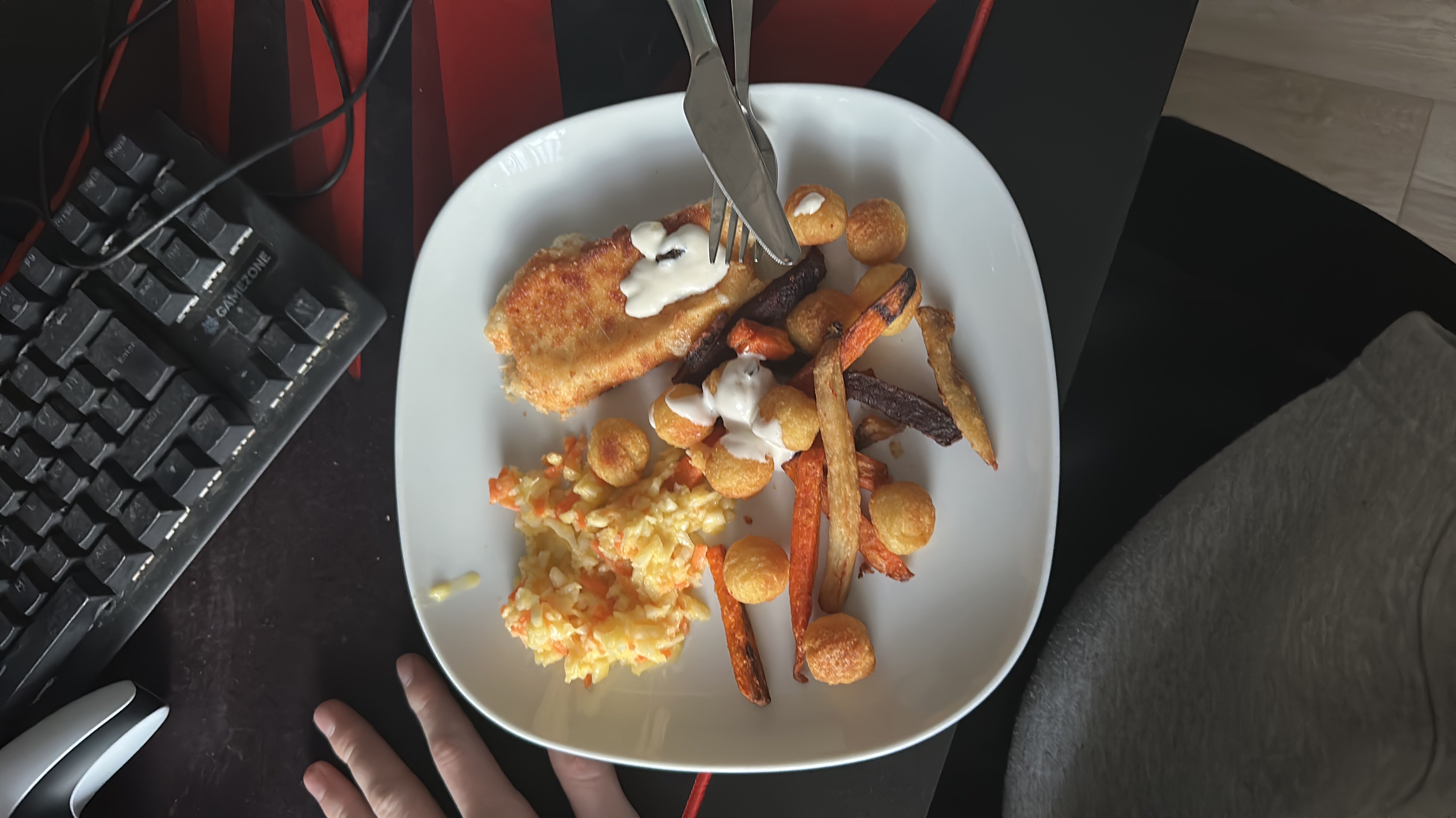 Breaded Chicken with Sides