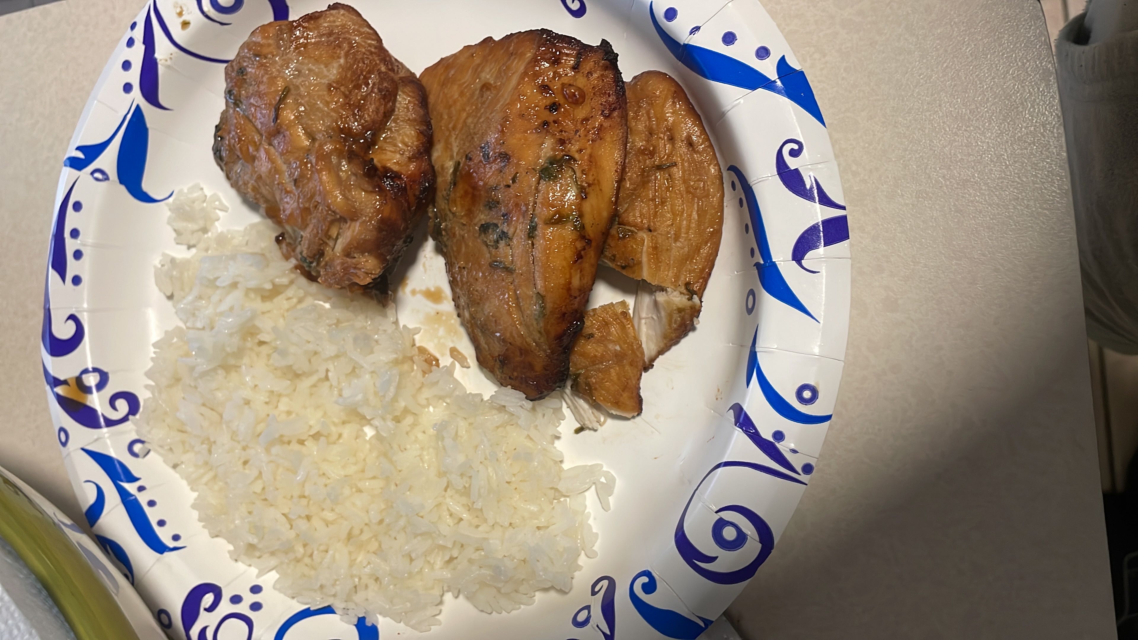 Pollo teriyaki con arroz