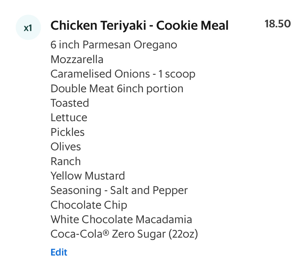 Chicken Teriyaki - Cookie Meal
