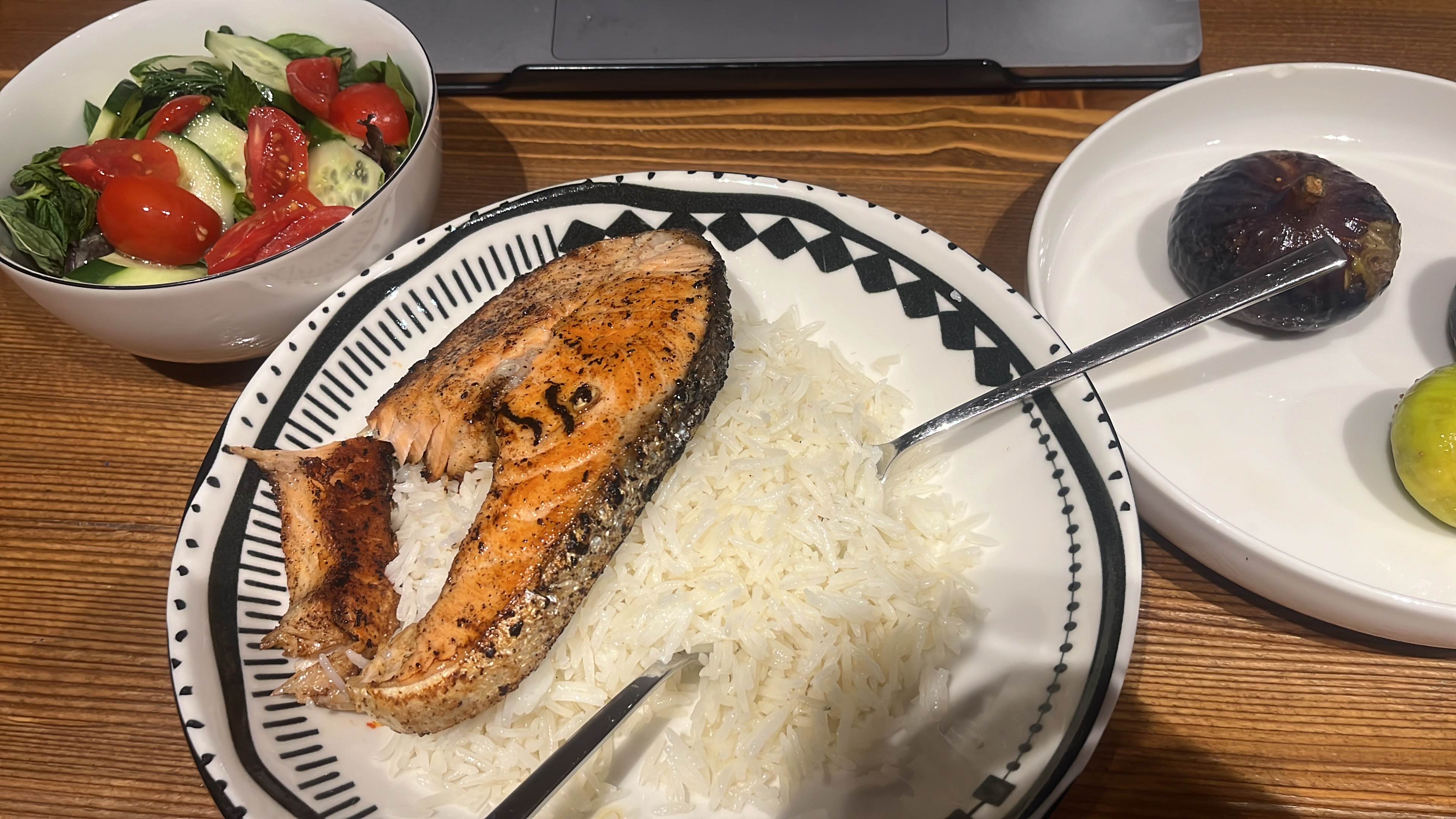 Izgara Somon ve Pilav