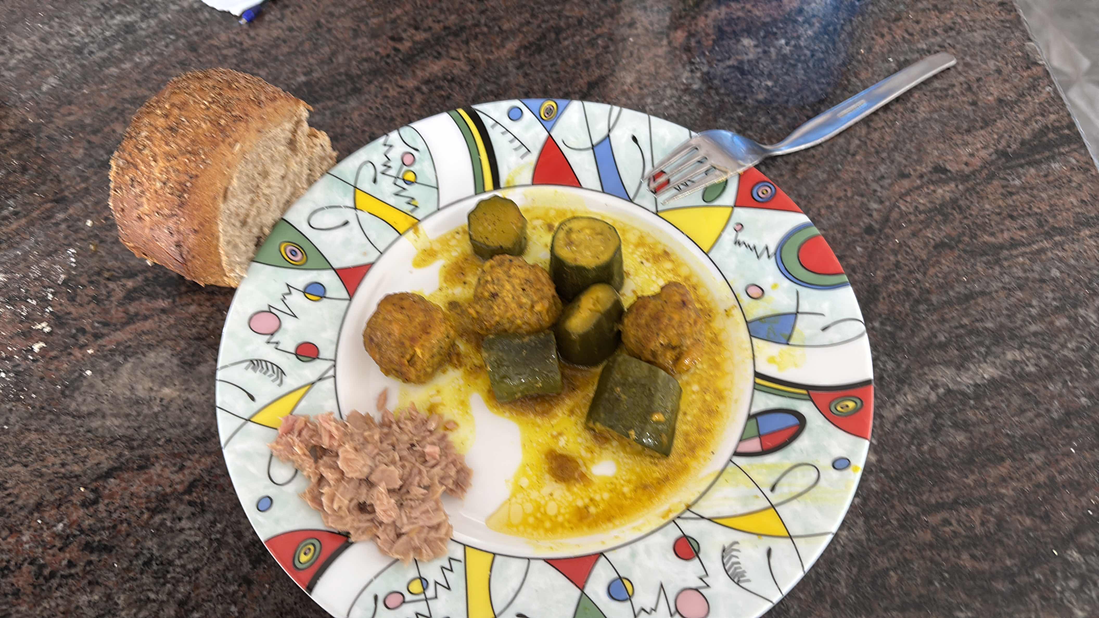 Boulettes et courgettes