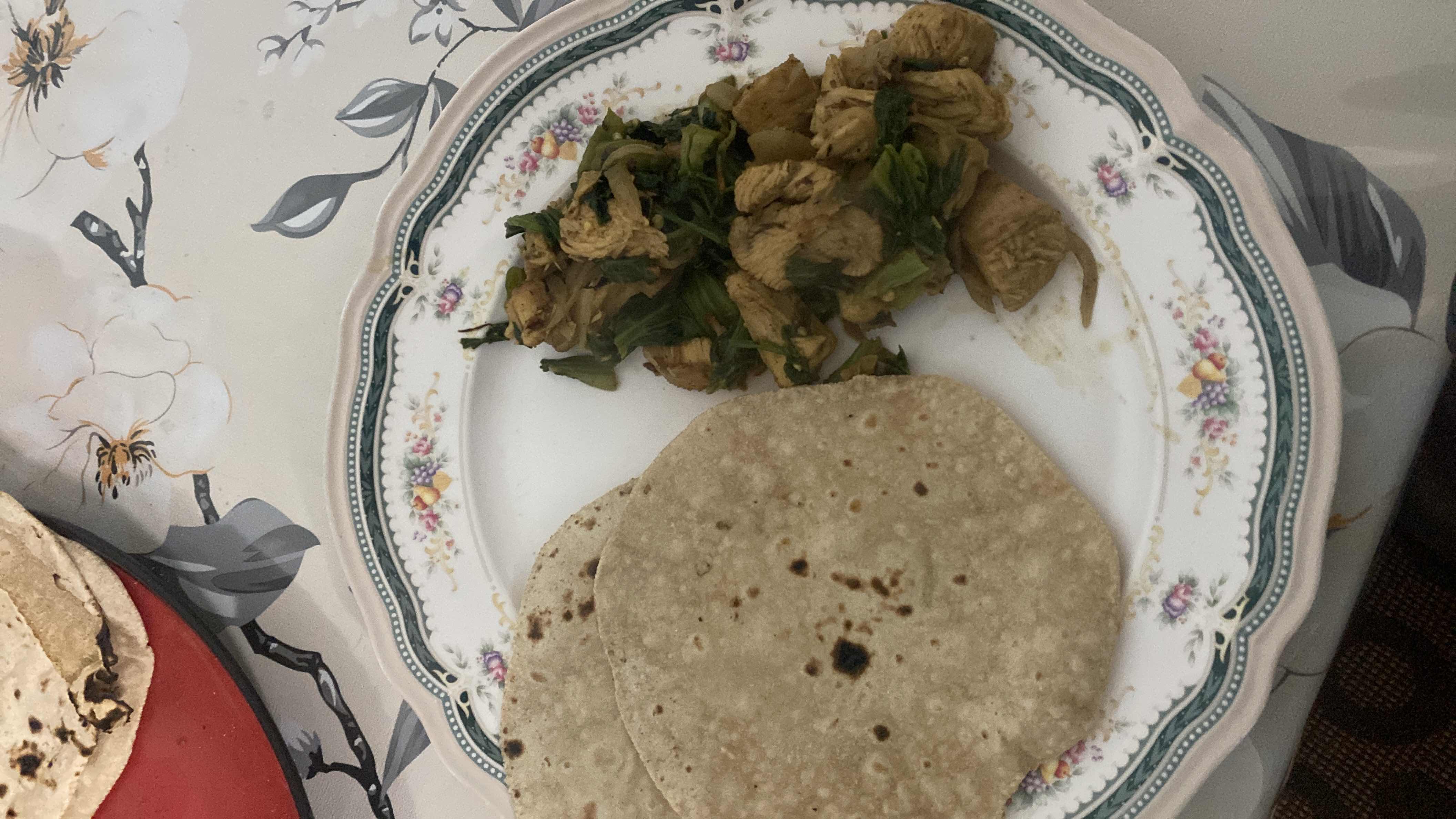 Chicken with Roti