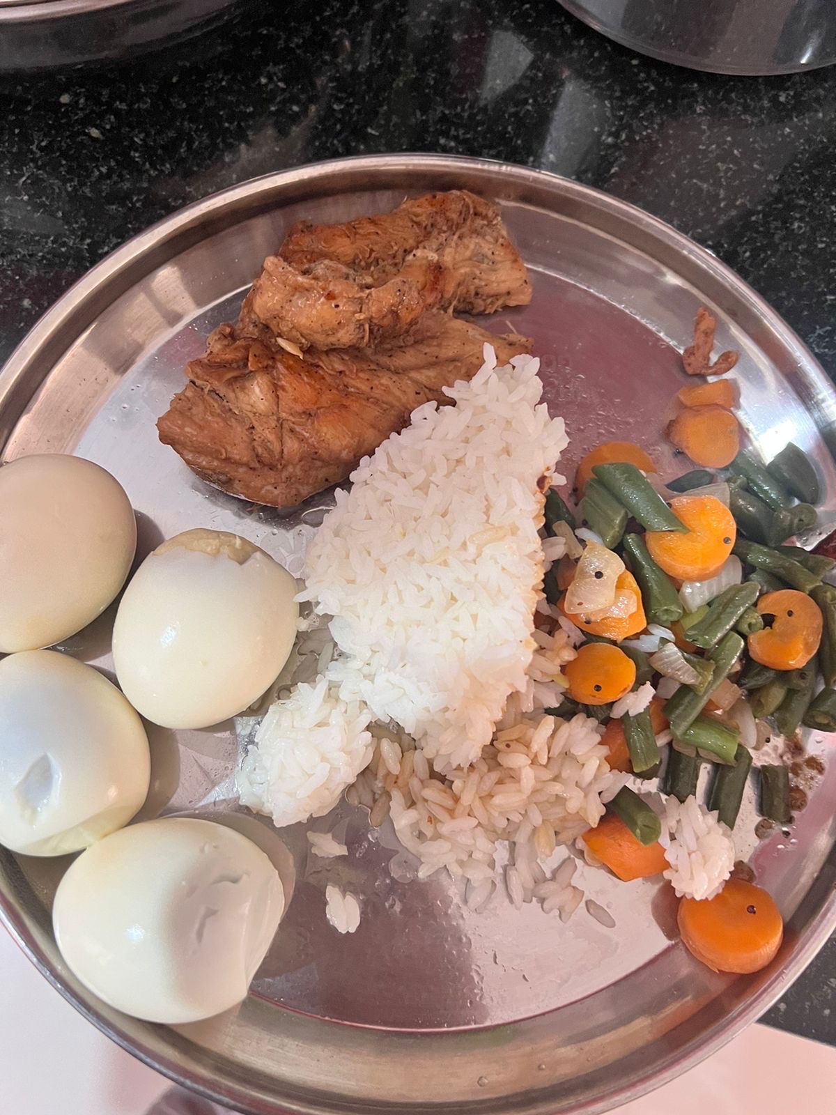 Boiled Eggs with Rice