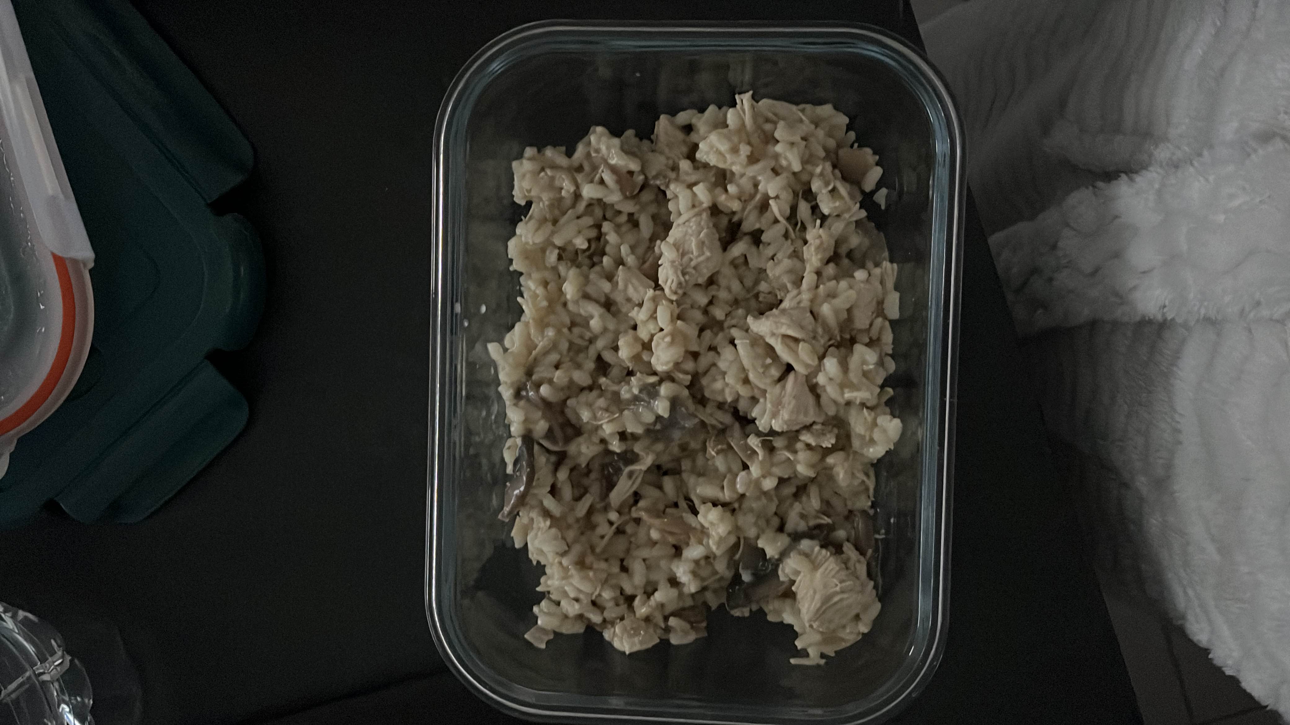 Riz au poulet et champignons