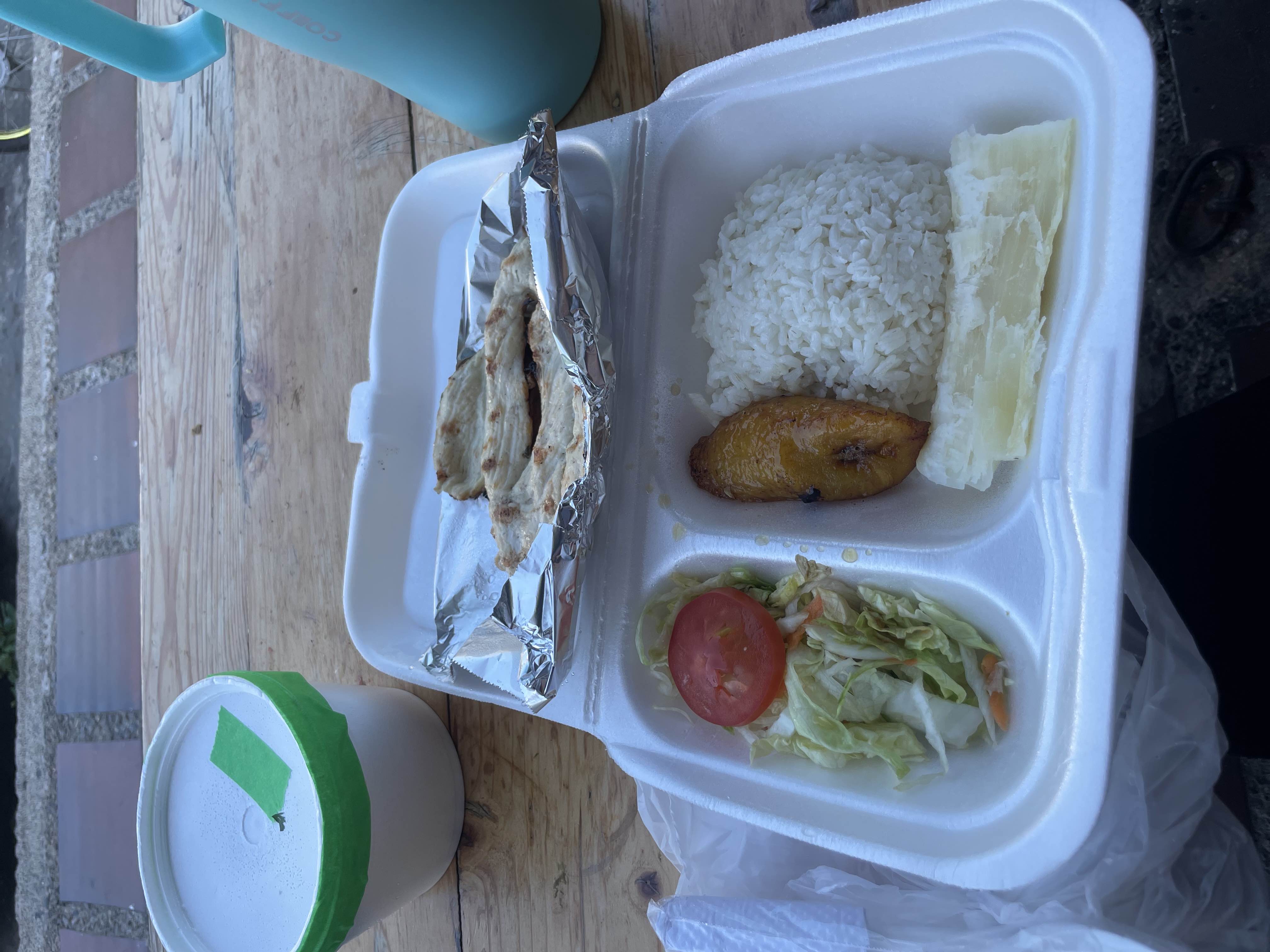 Pollo a la plancha con arroz