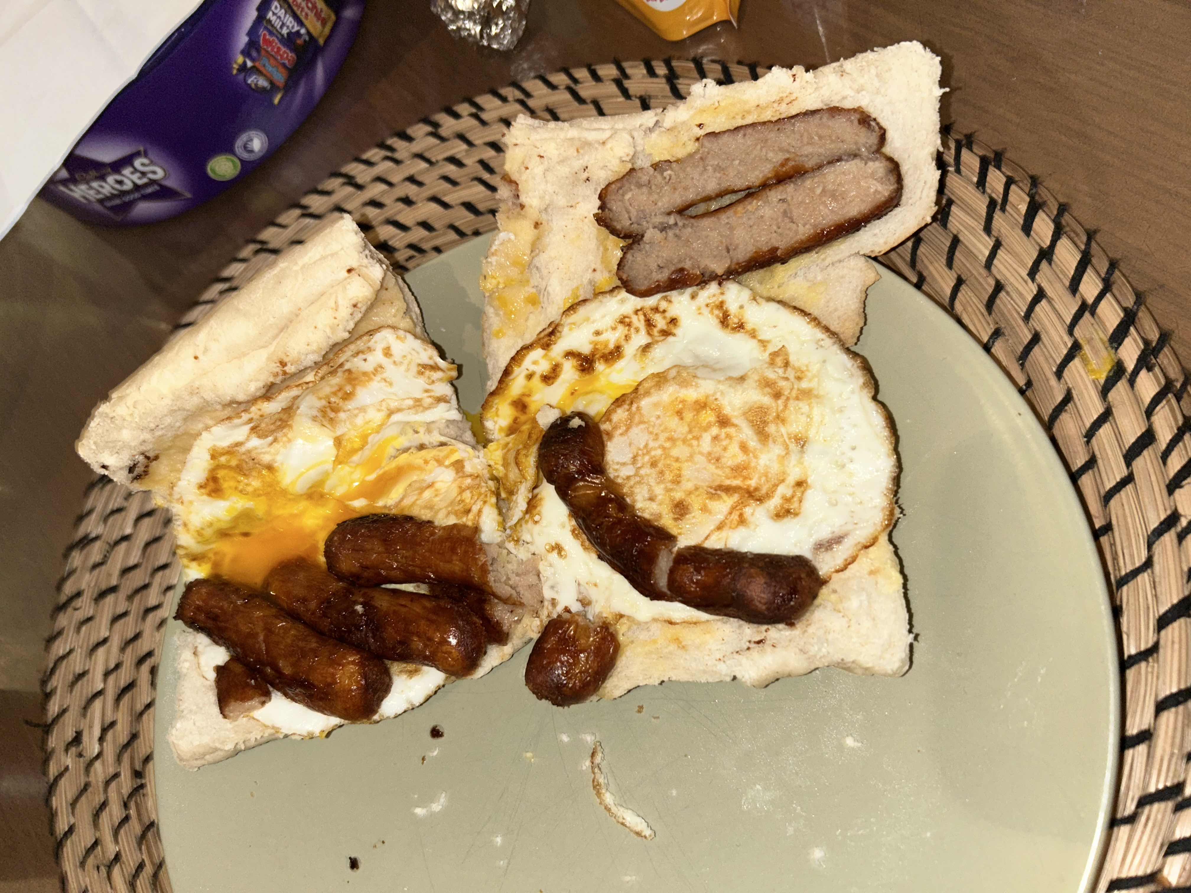 Egg and Sausage Sandwich