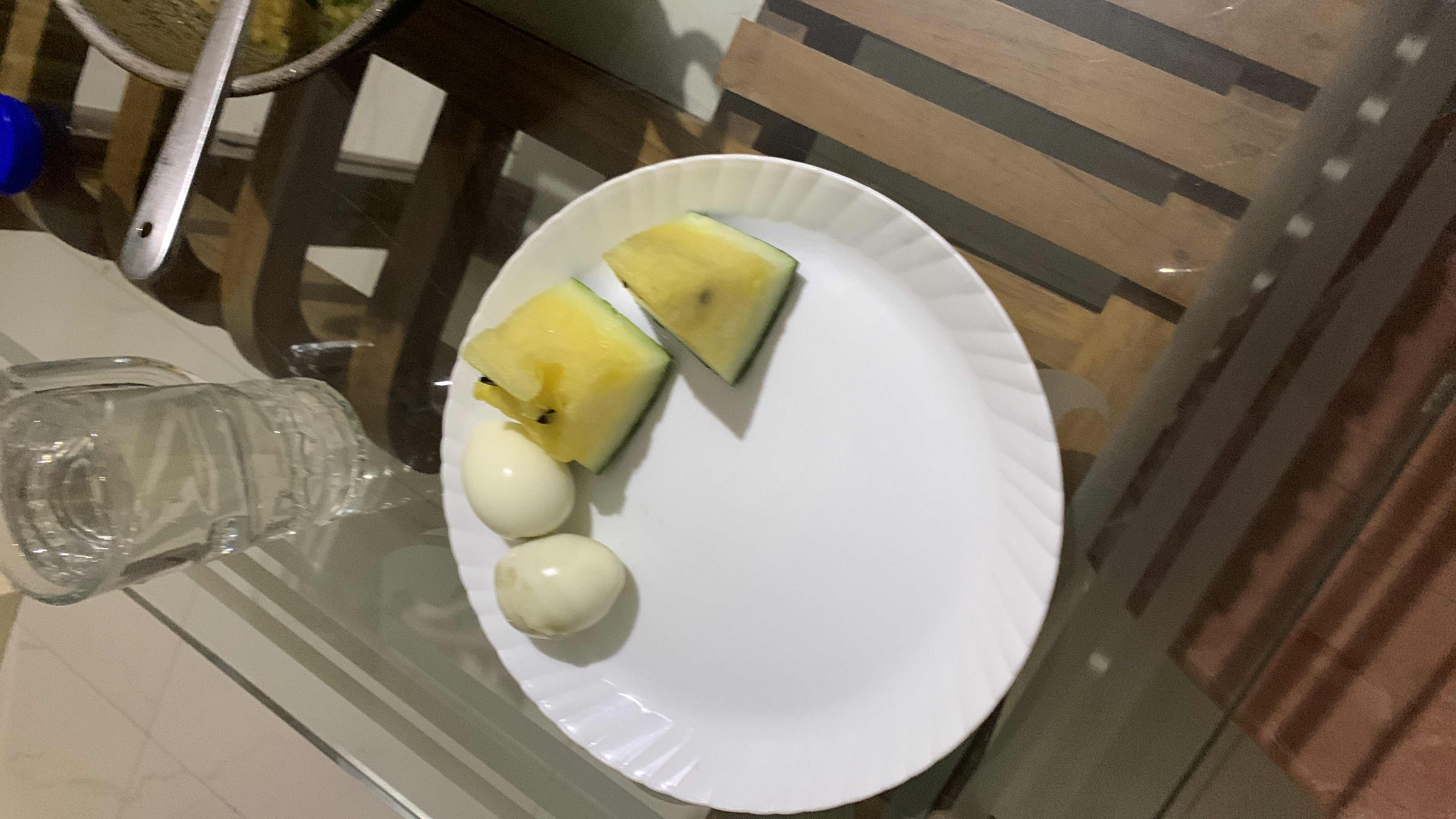 Boiled Eggs and Watermelon