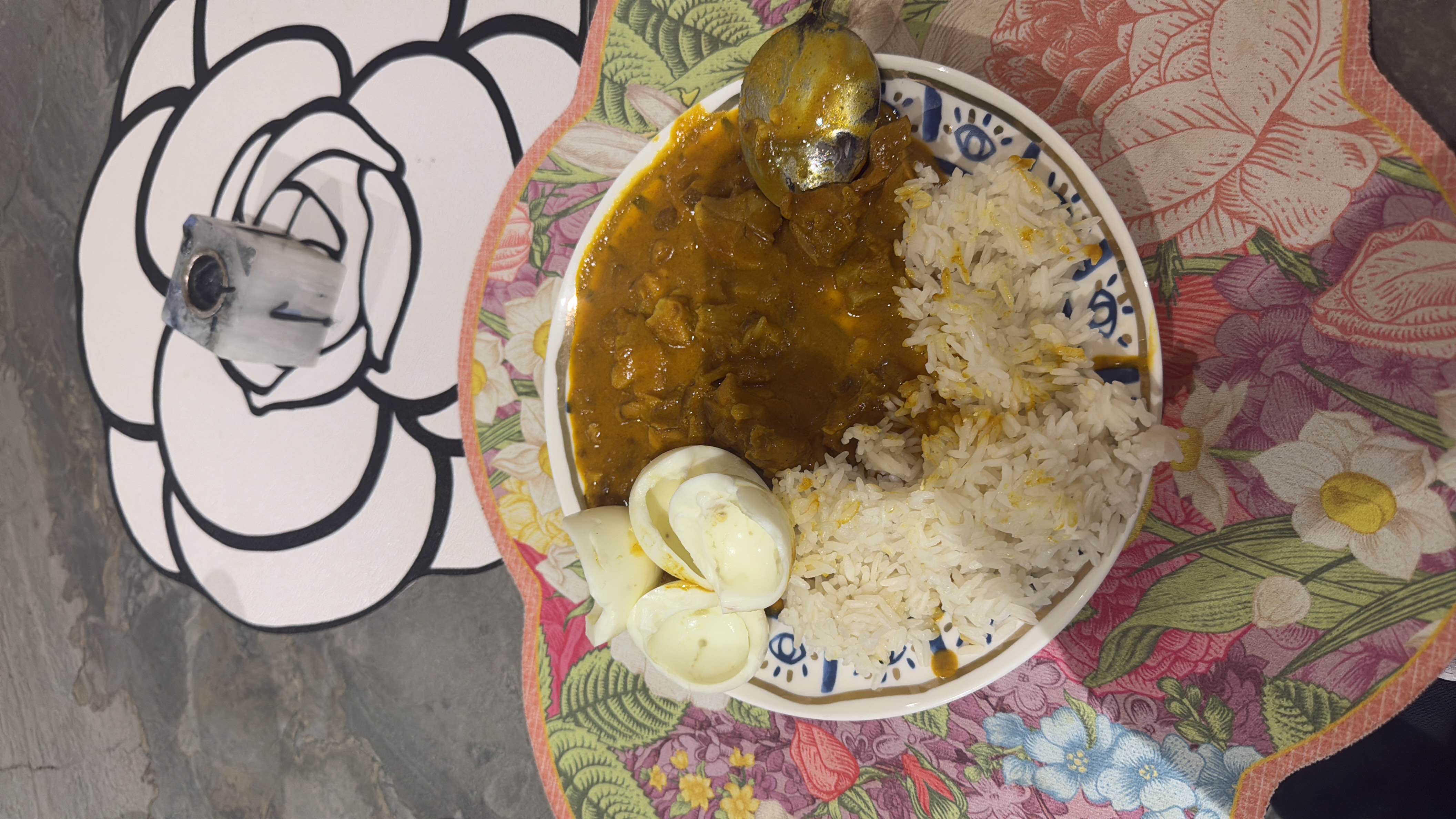 Egg Curry with Rice