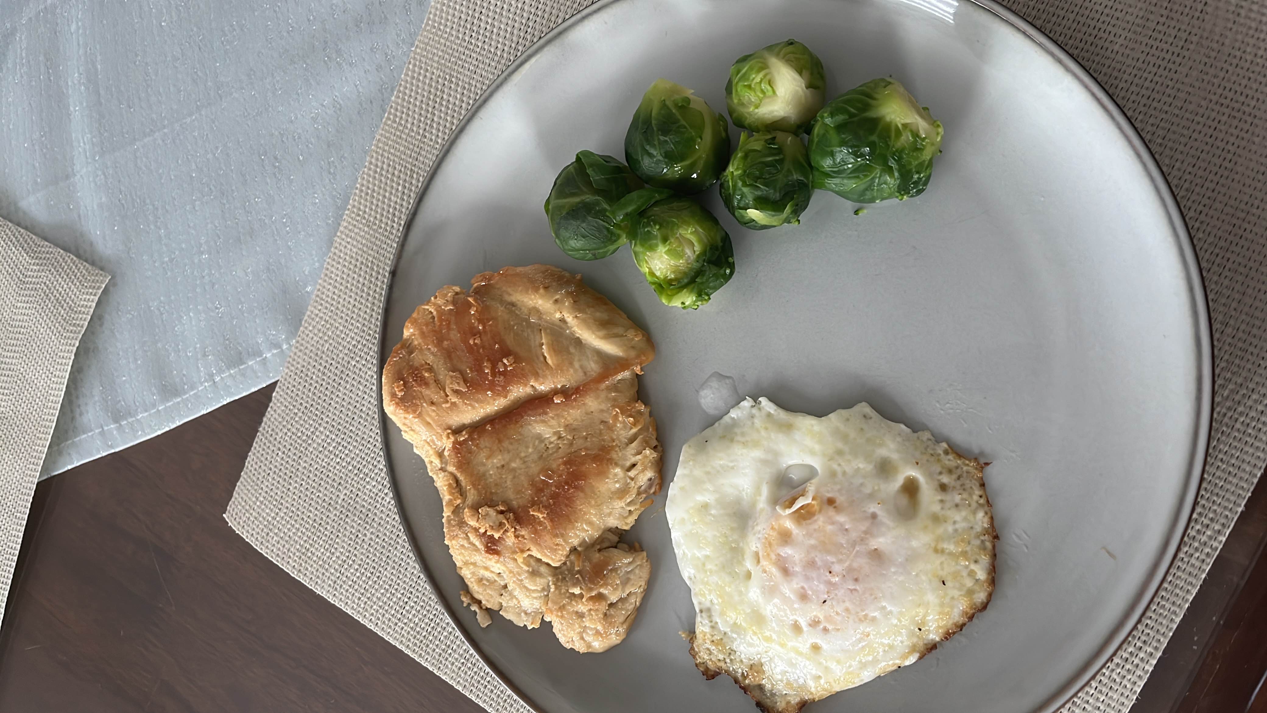Chicken with Egg and Brussels
