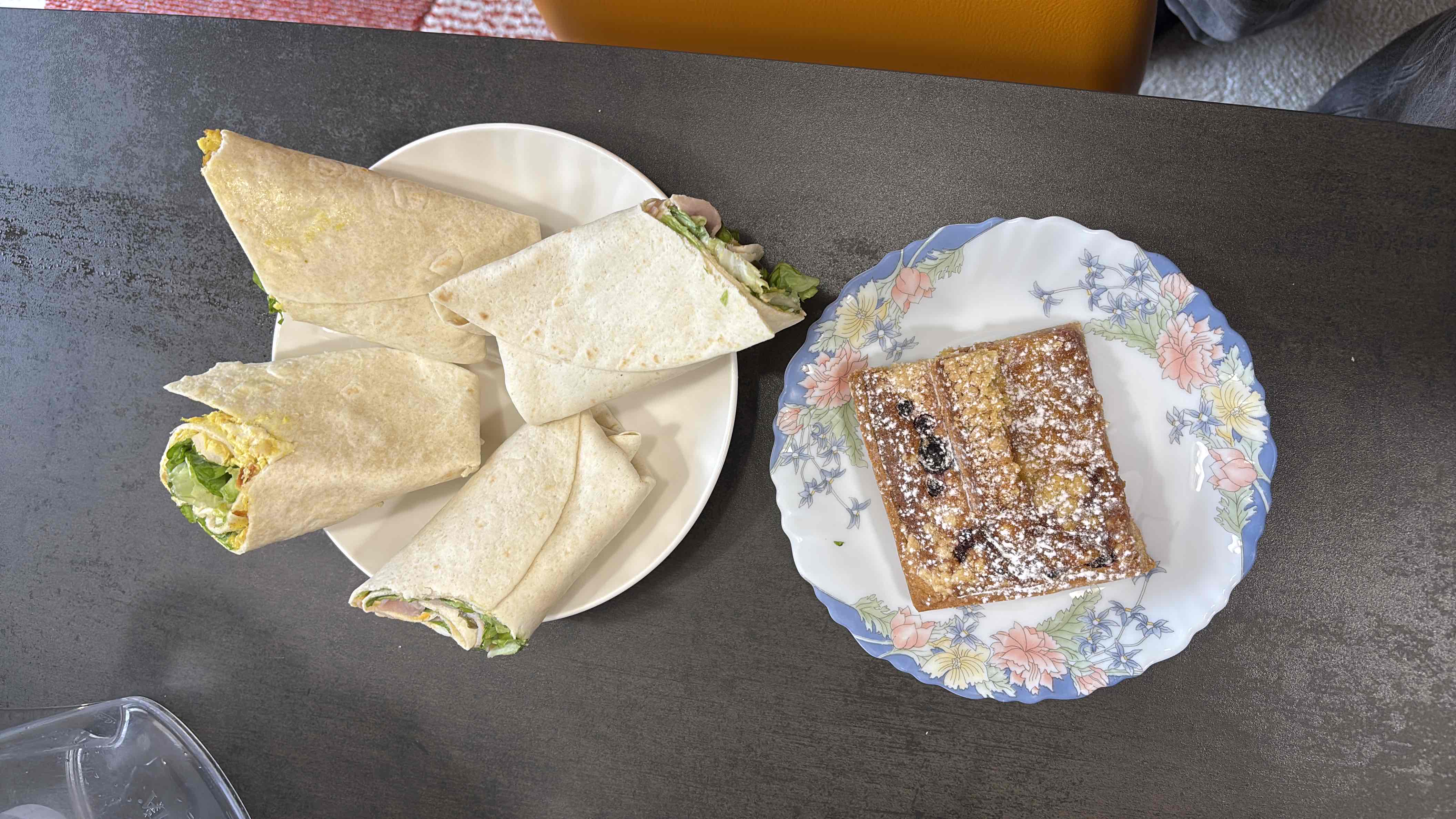 Wraps et pâtisserie