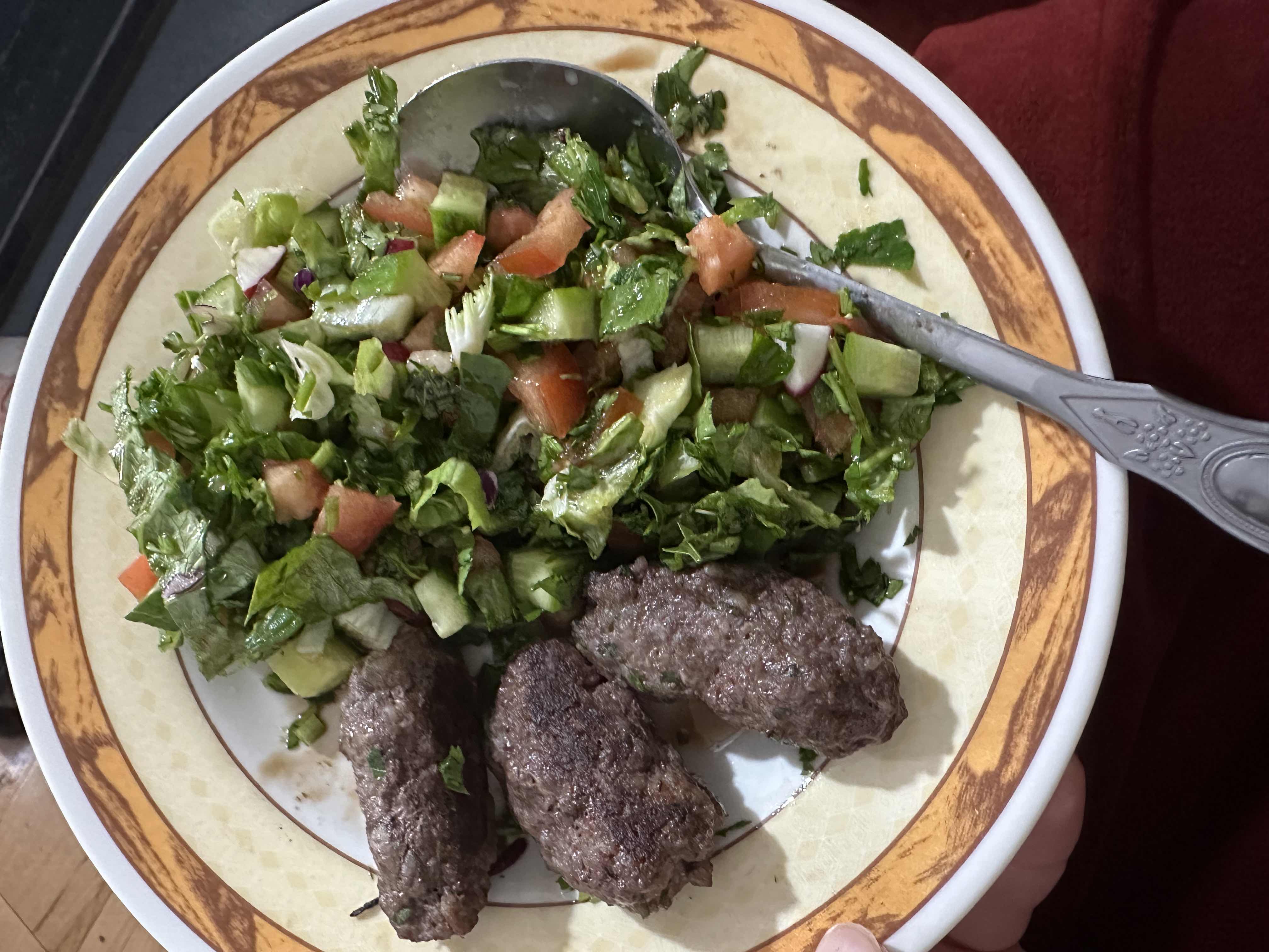 Grilled Kofta with Salad