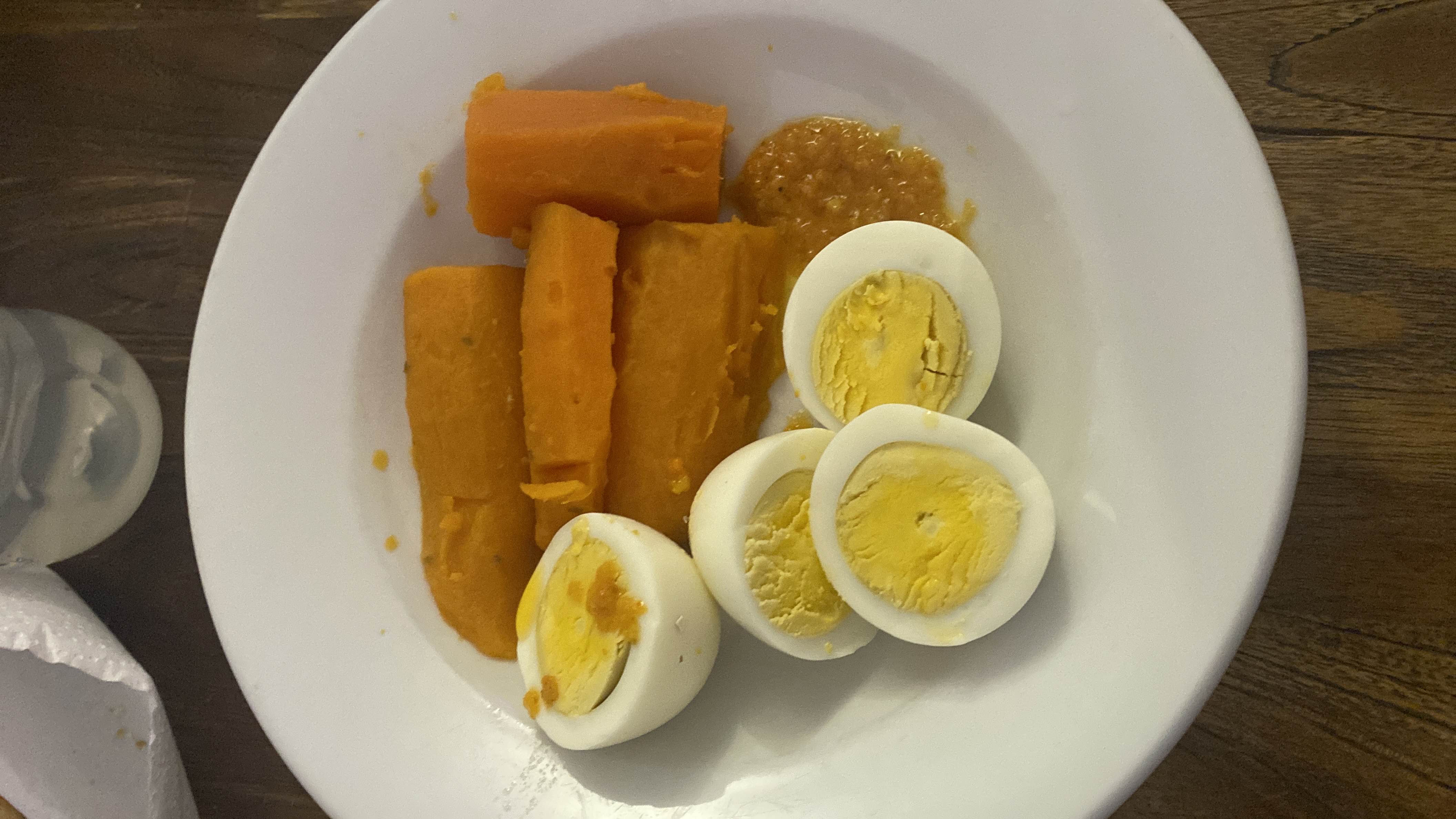 Patate douce et œufs