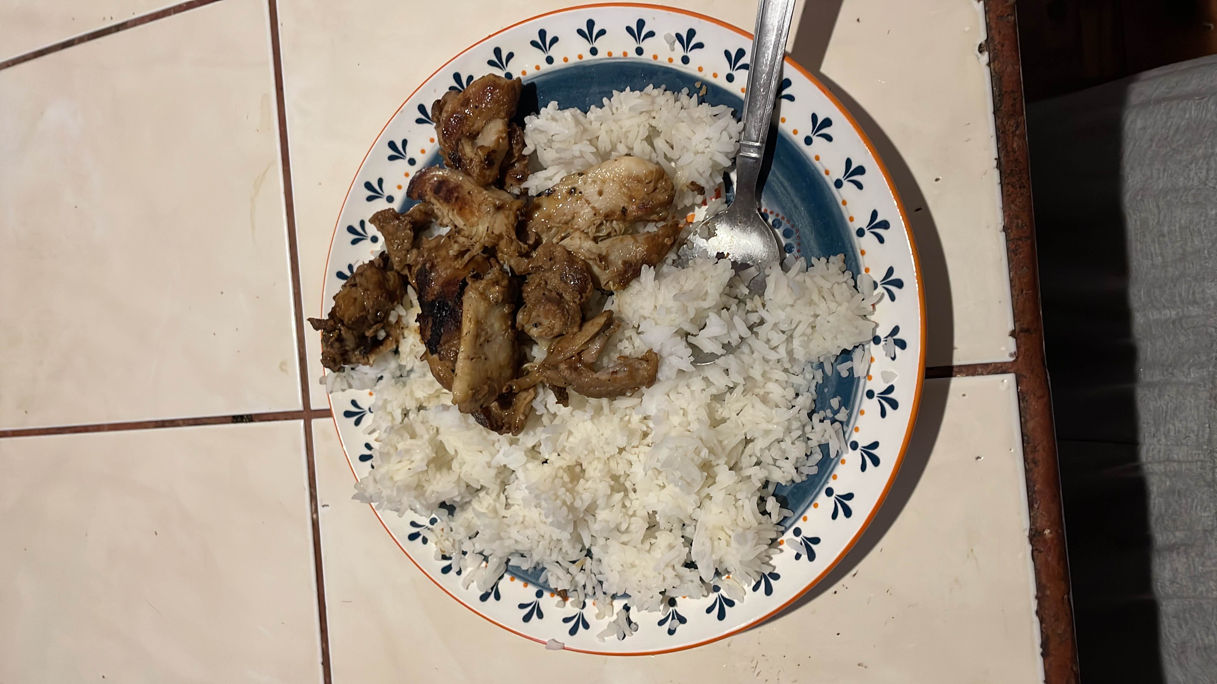 Pollo a la plancha con arroz