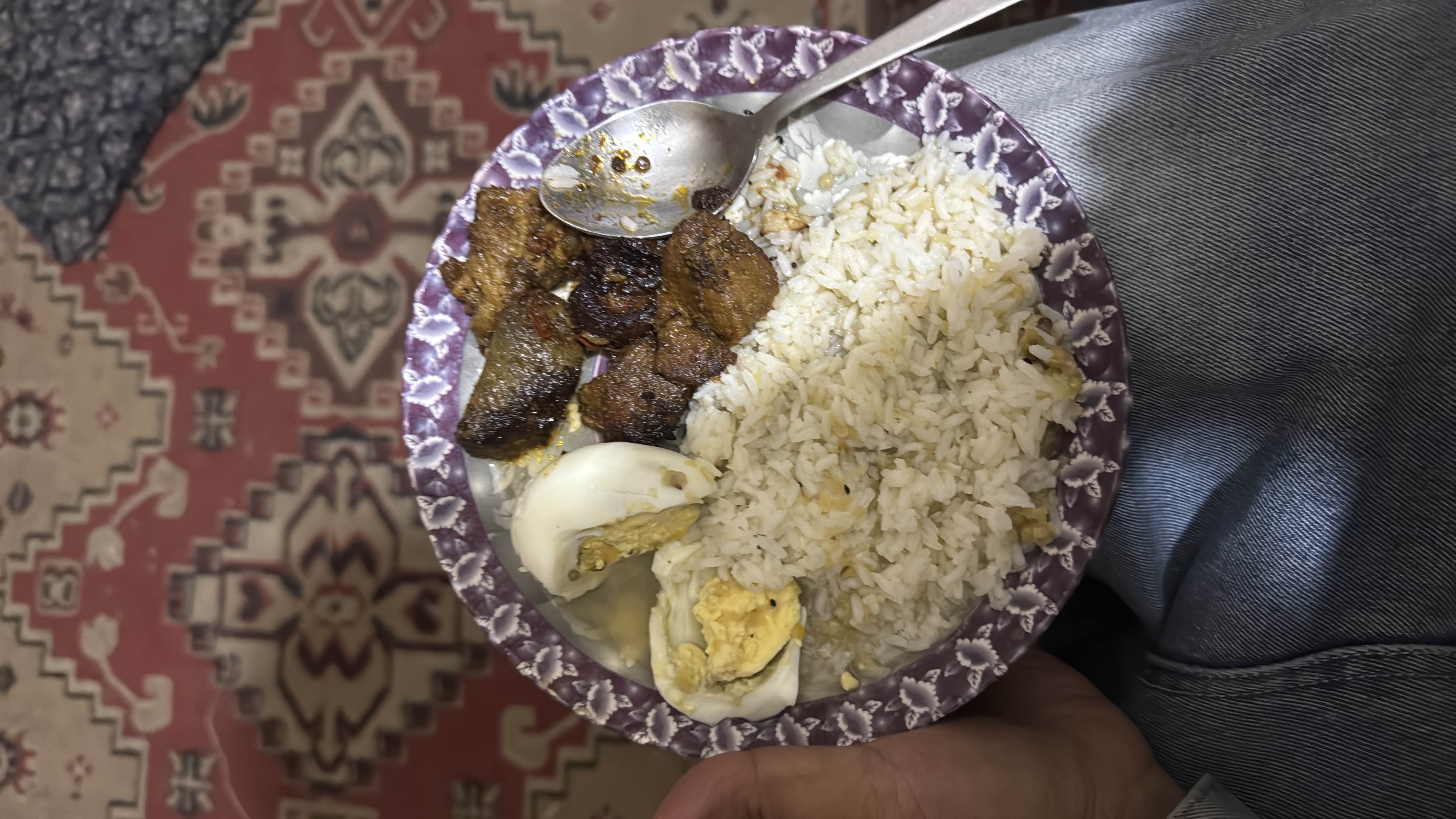 Rice with liver and egg