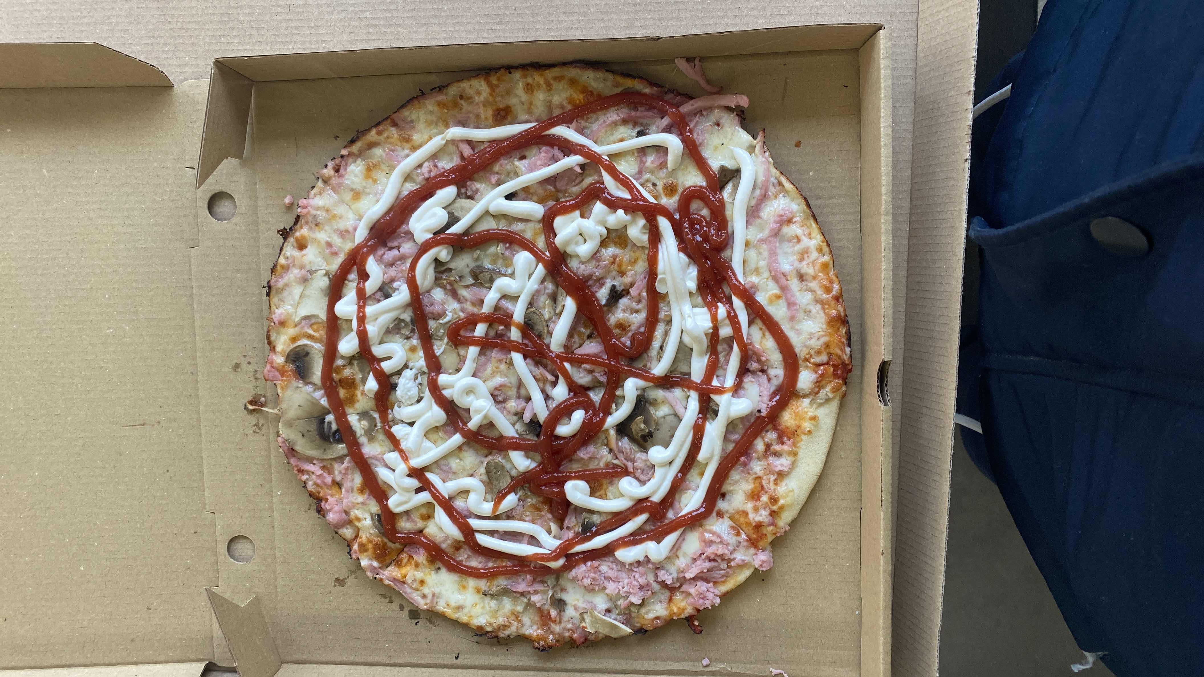 Ham and Mushroom Pizza