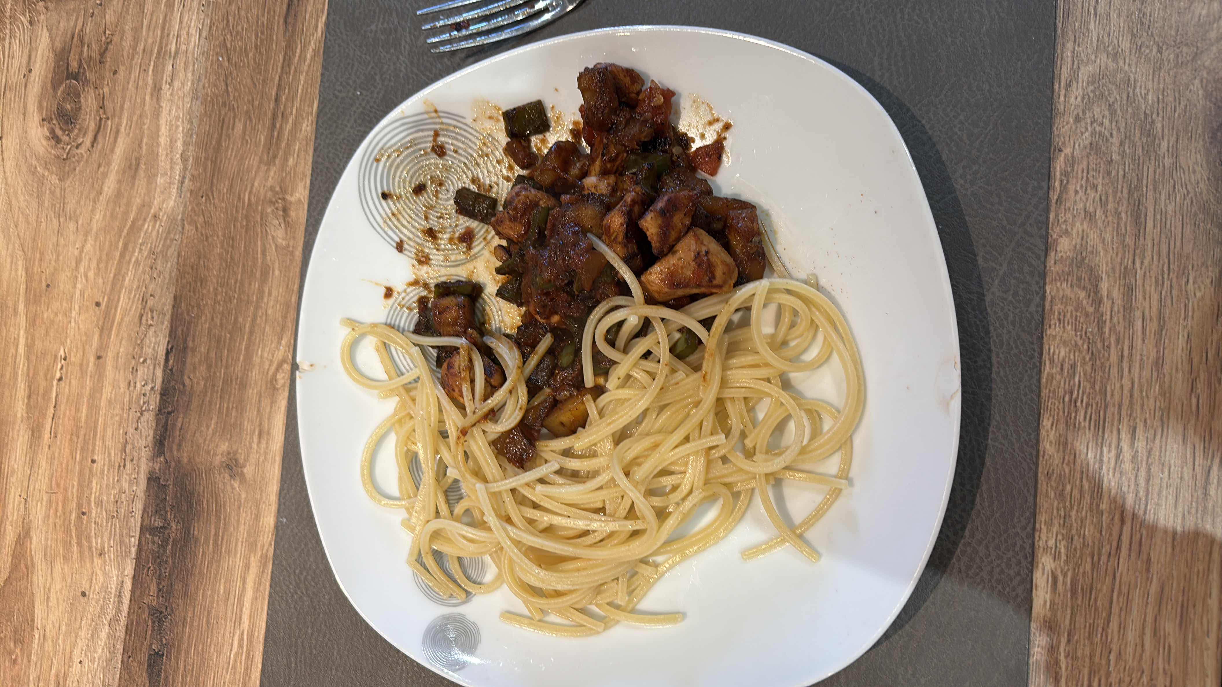 Spaghetti au poulet