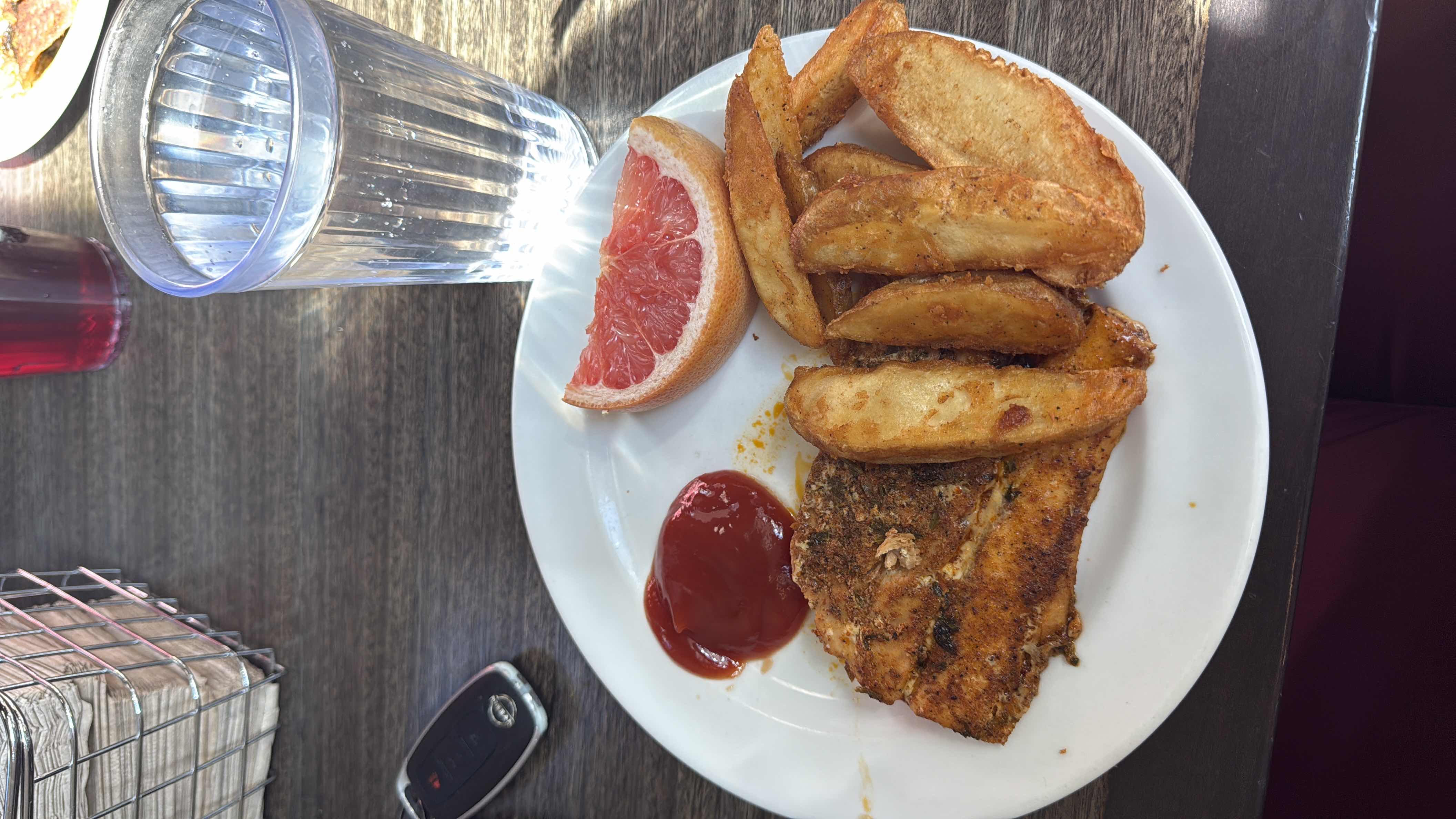 Grilled Fish with Wedges