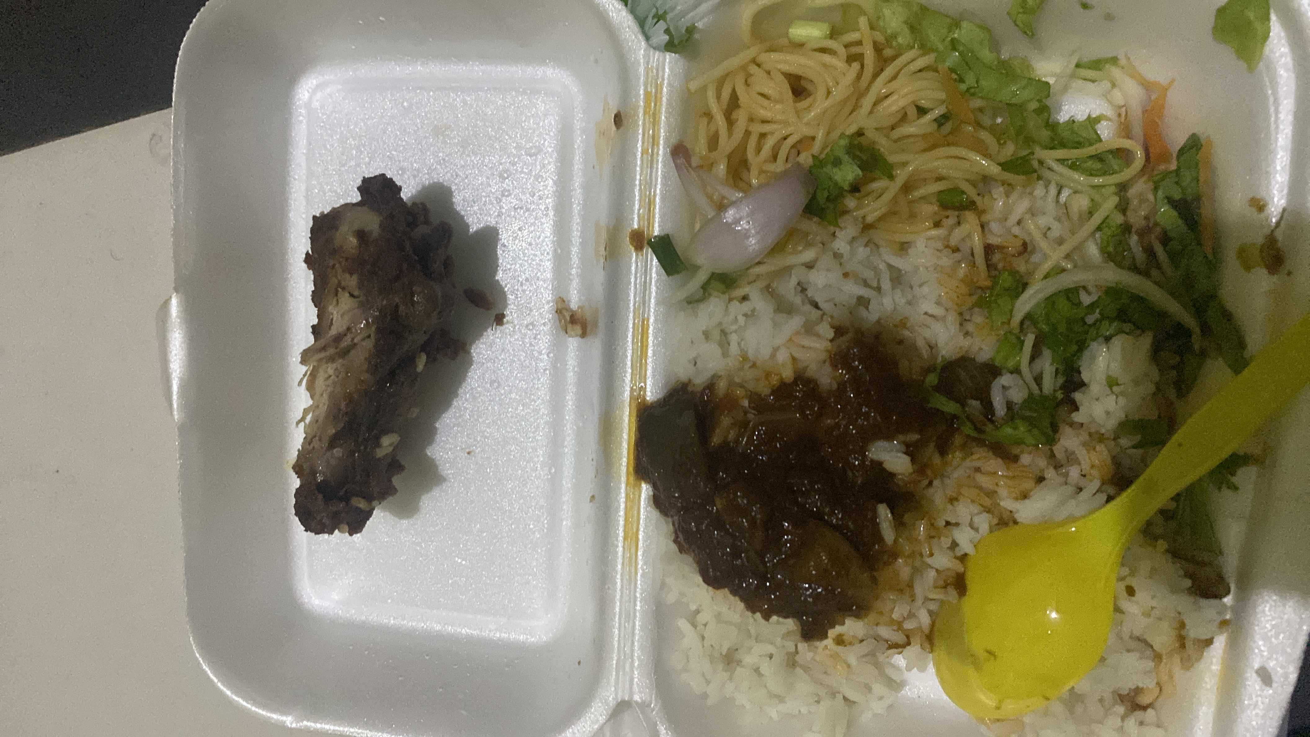 Rice with chicken and noodles