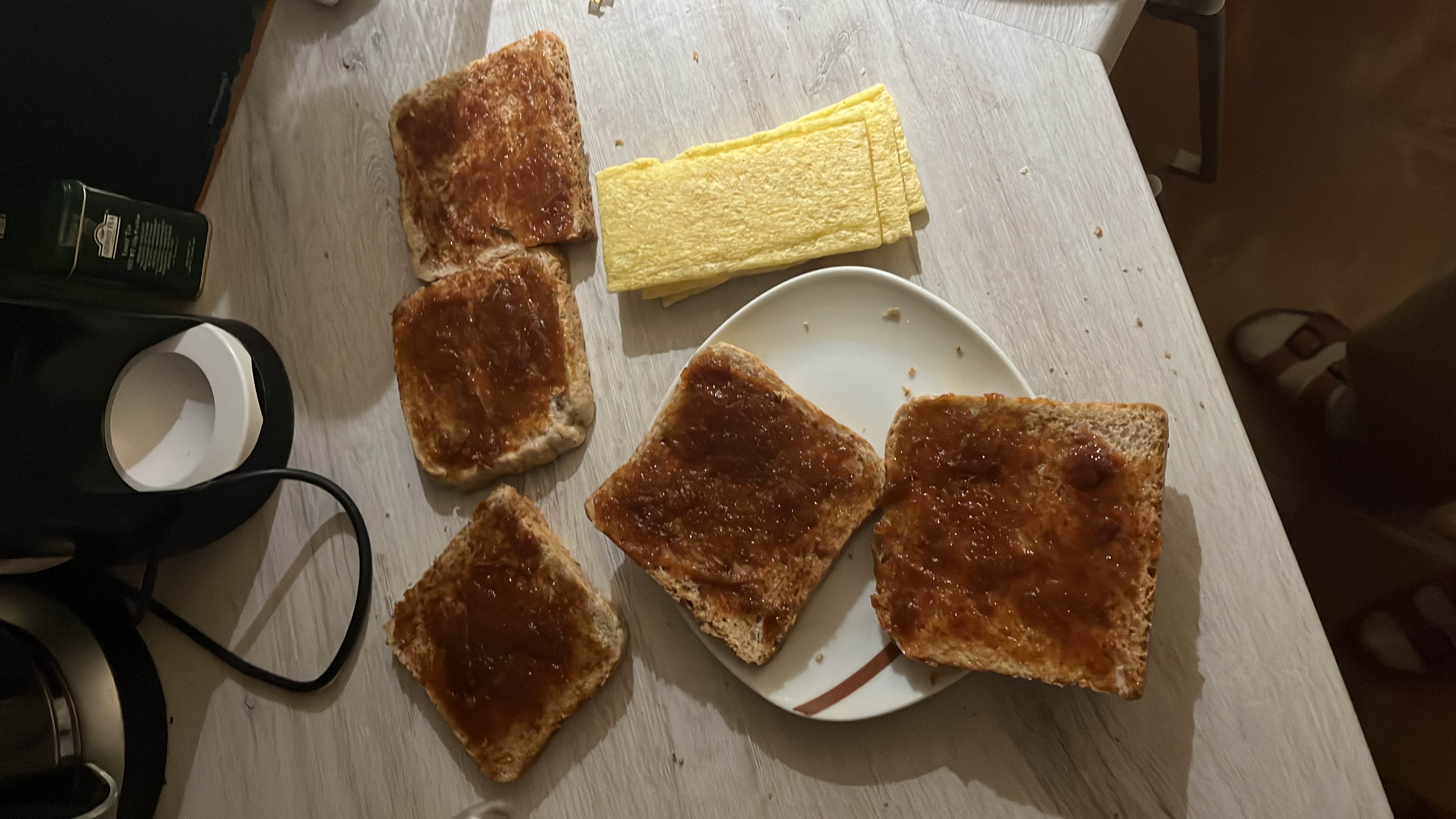 Toast with Jam and Egg
