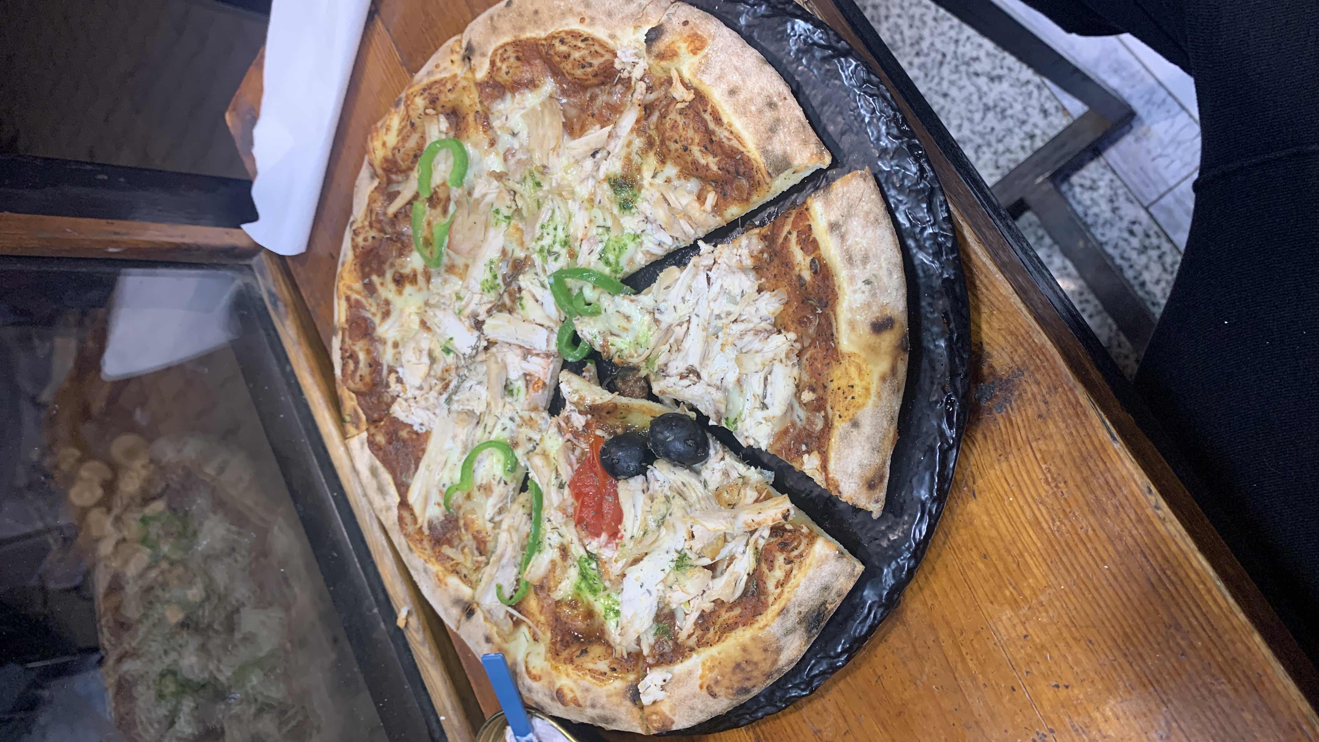 Pizza au poulet