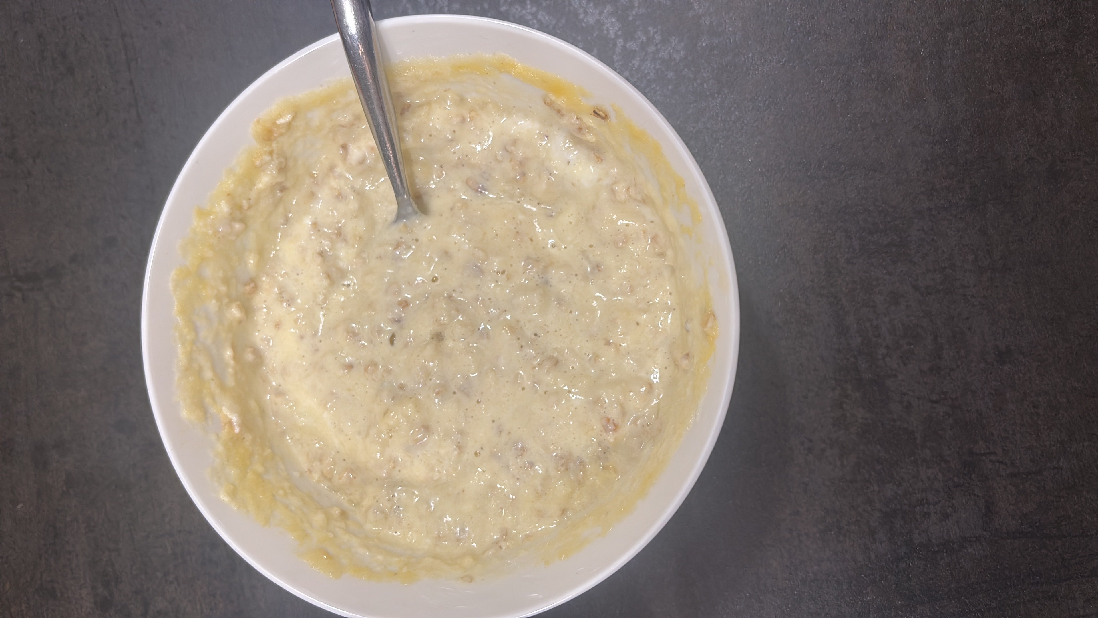 Porridge banane noix
