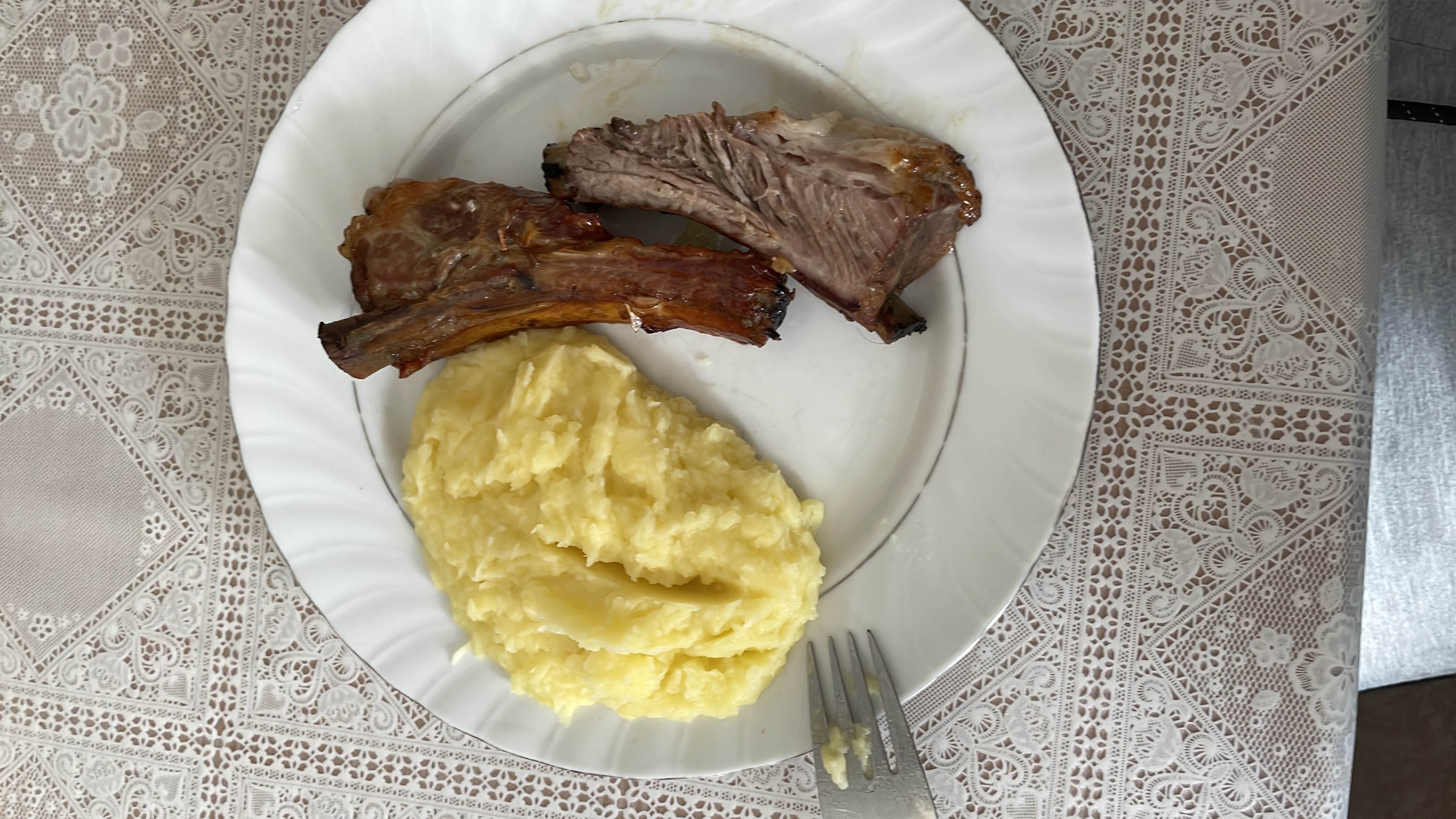 Mashed Potatoes and Ribs