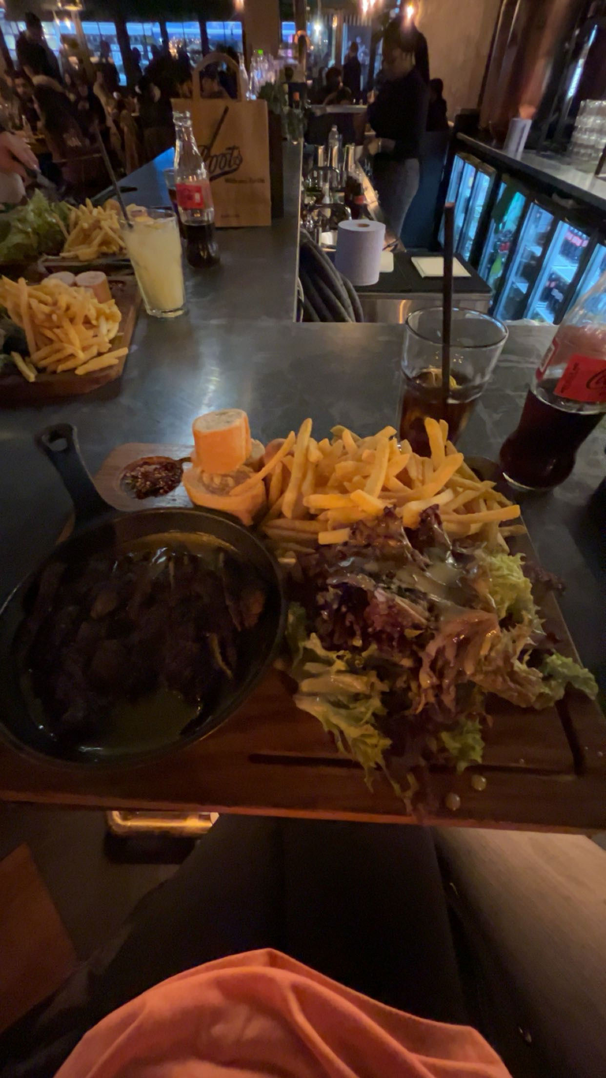 Steak with Fries and Salad