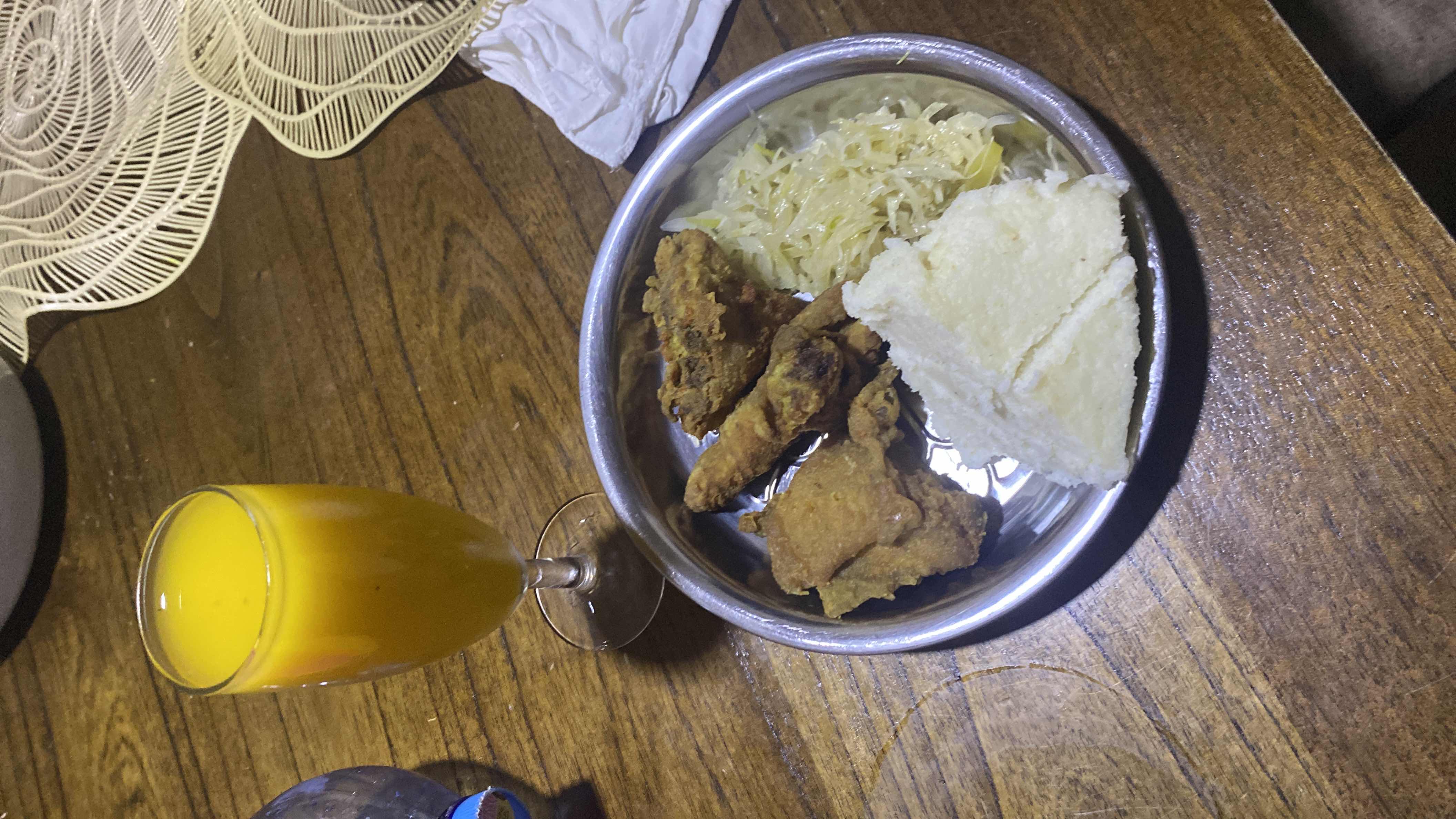 Fried Chicken with Ugali