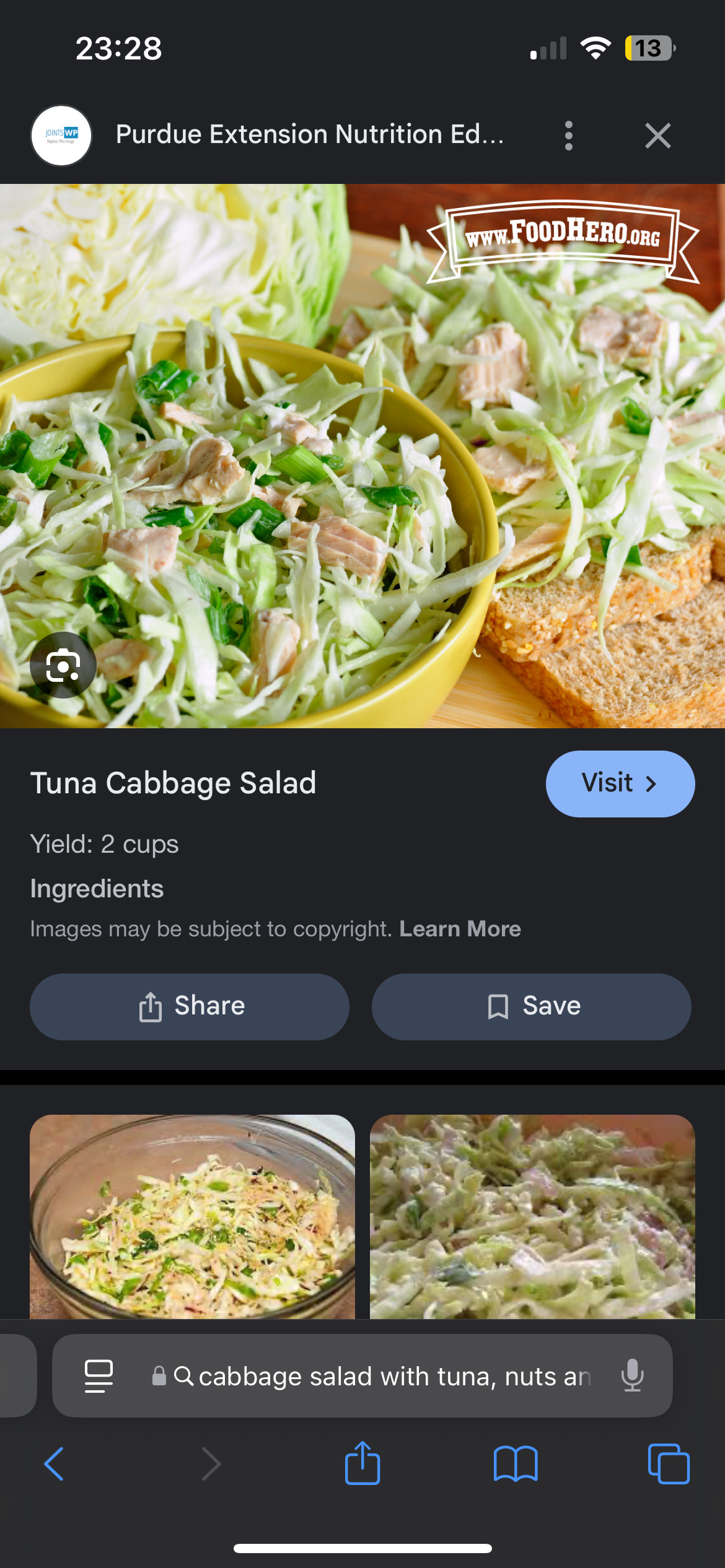 Tuna Cabbage Salad