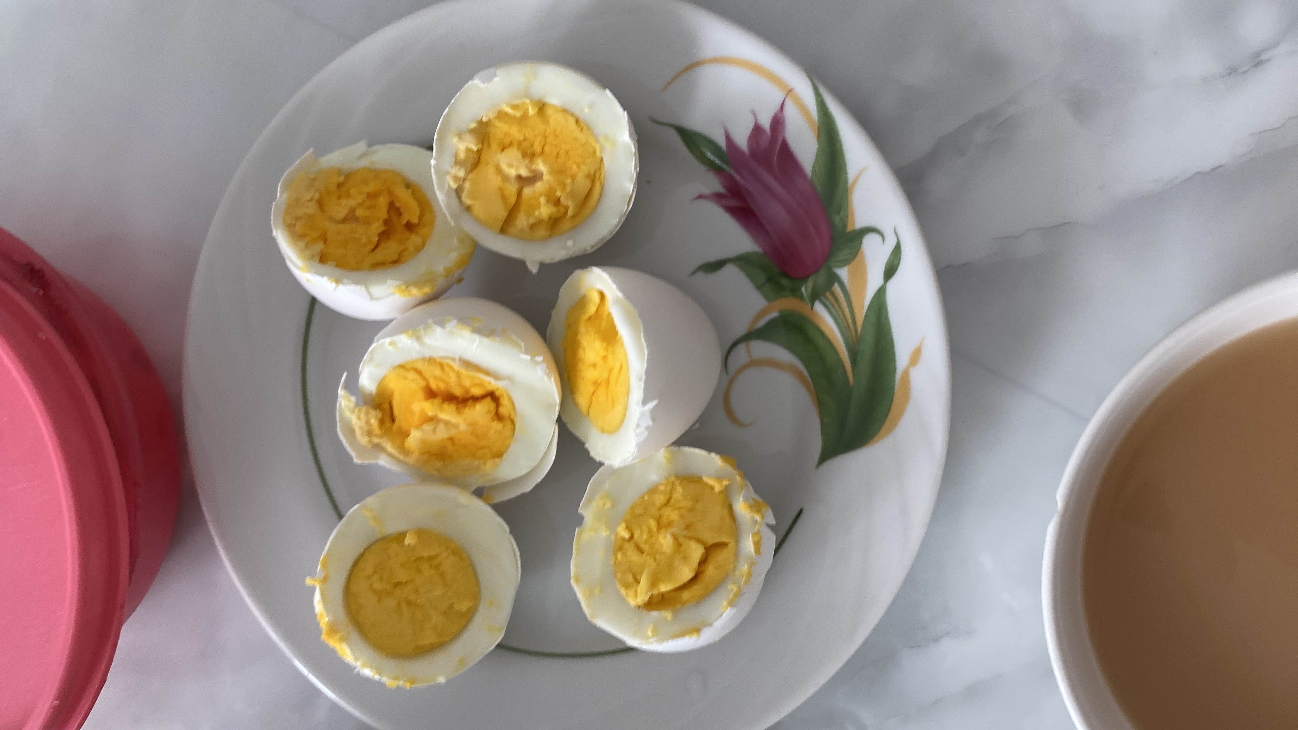 Boiled Eggs with Tea