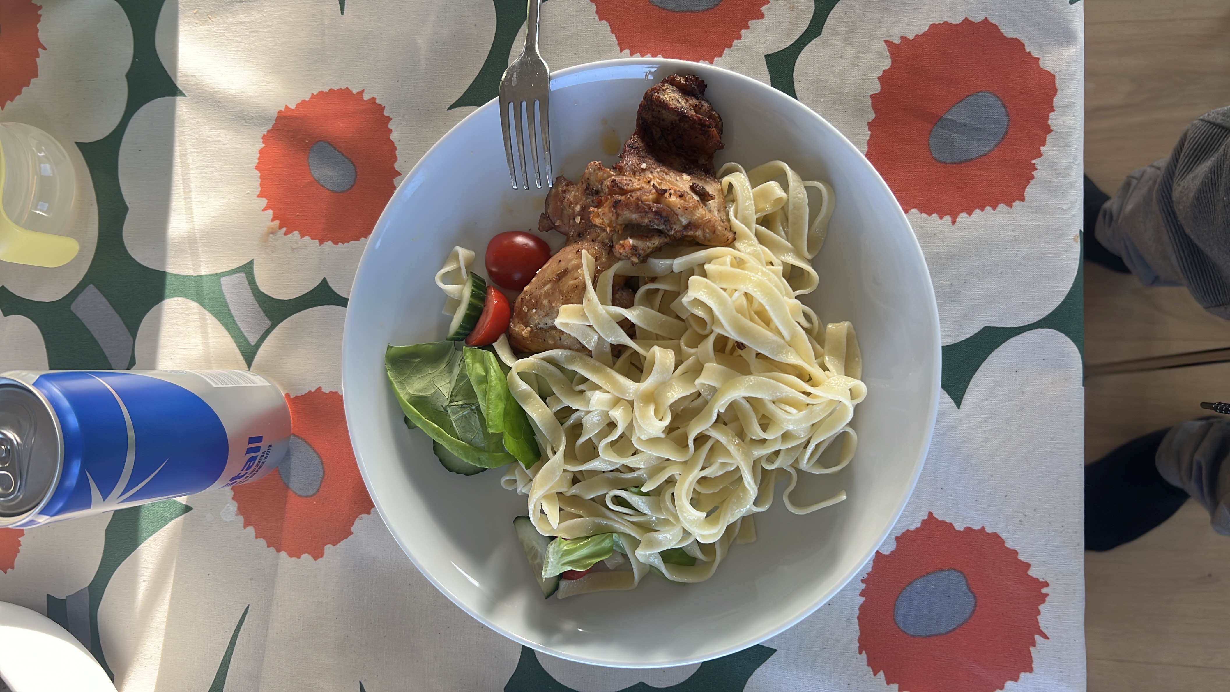 Chicken Pasta with Salad